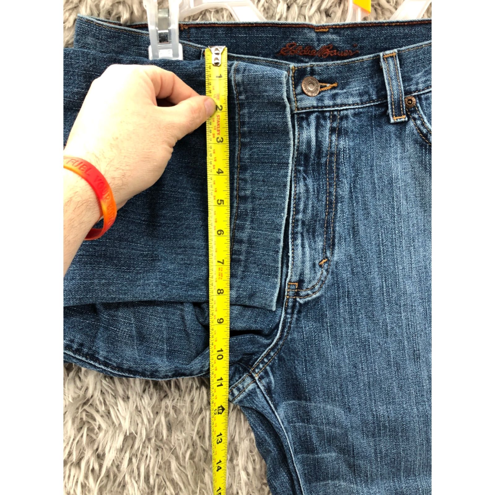 Eddie Bauer Eddie Bauer Jeans Size 10 Womens Mid Rise Dark Wash Blue Denim Capri Shirt? Size 32" / US 10 / IT 46 - 4 Thumbnail