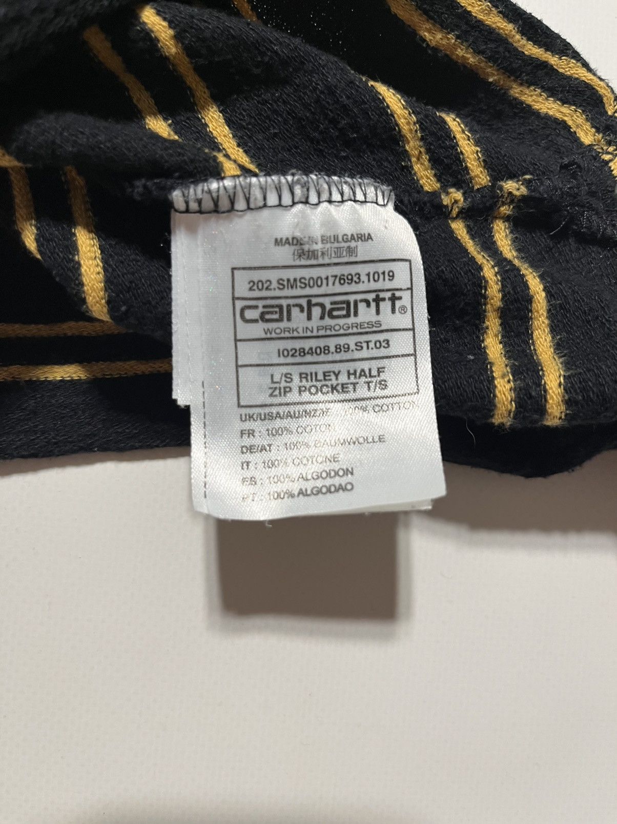 Carhartt Wip Carhartt WIP stripped half zip pocket sweatshirt Size US M / EU 48-50 / 2 - 7 Thumbnail