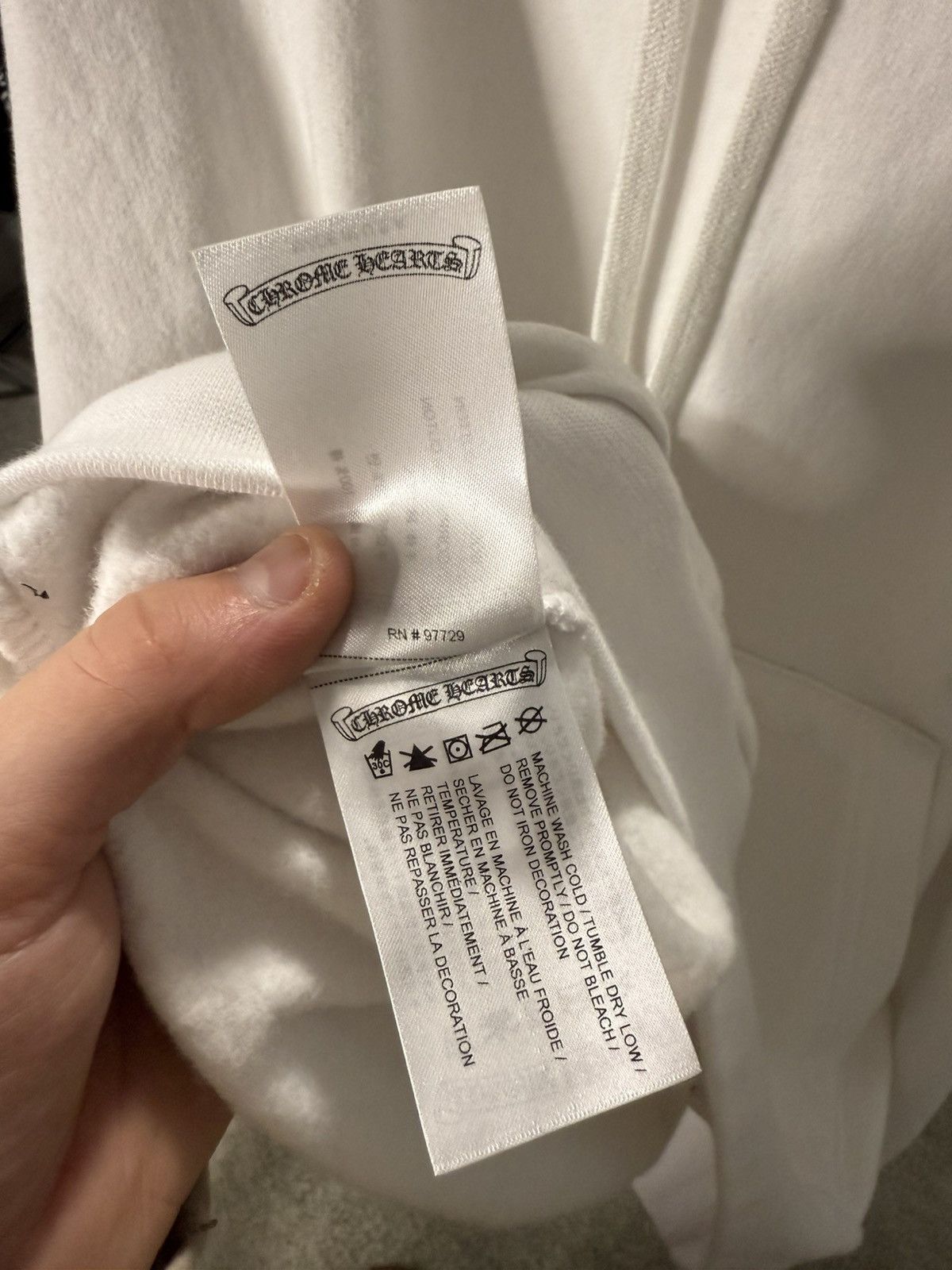 Chrome Hearts Chrome Hearts White Vertical Logo Hoodie Size US L / EU 52-54 / 3 - 4 Thumbnail