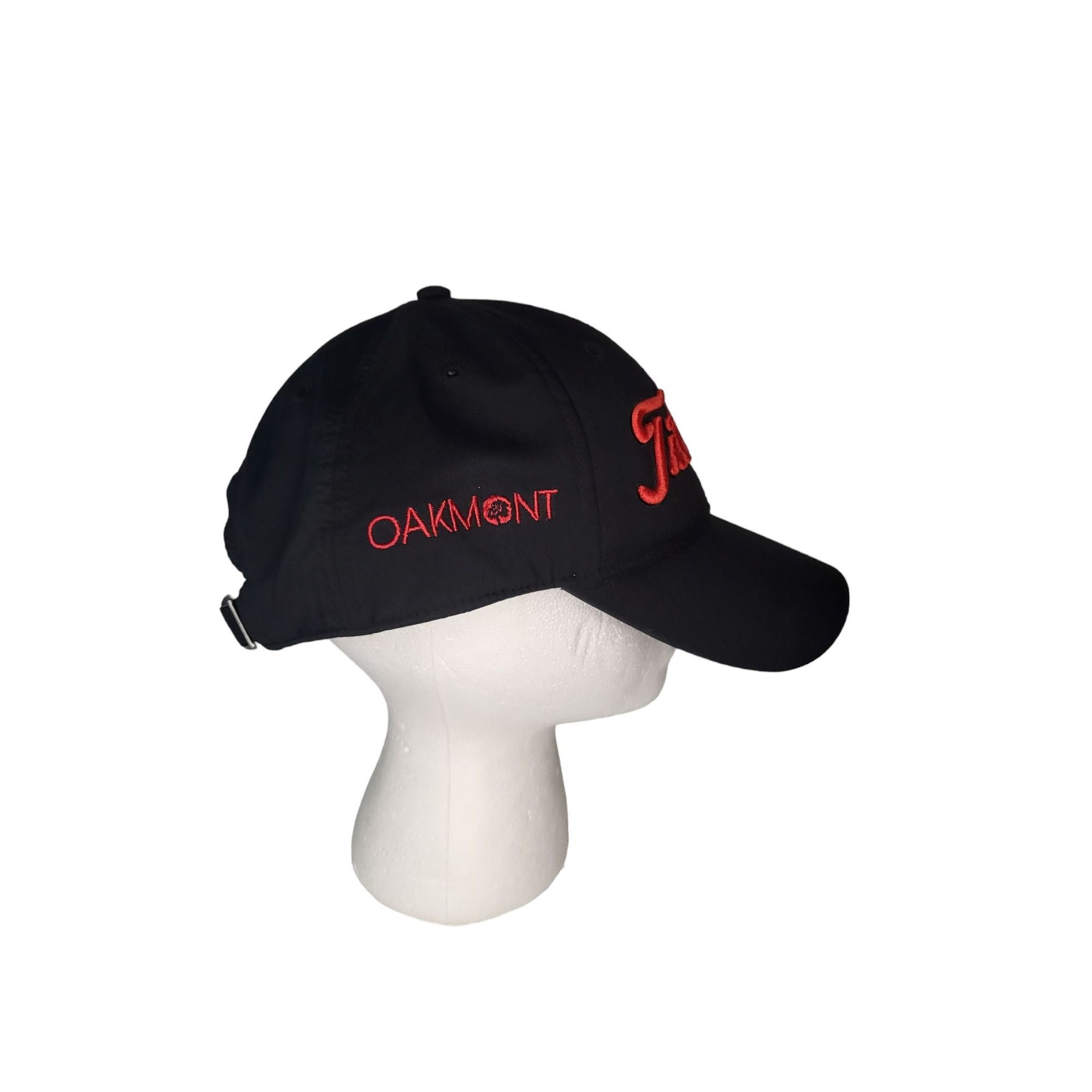 Titleist Titleist Golf Hat Adjusted Strap Black Red Athleisure OS Cas Size ONE SIZE - 4 Thumbnail