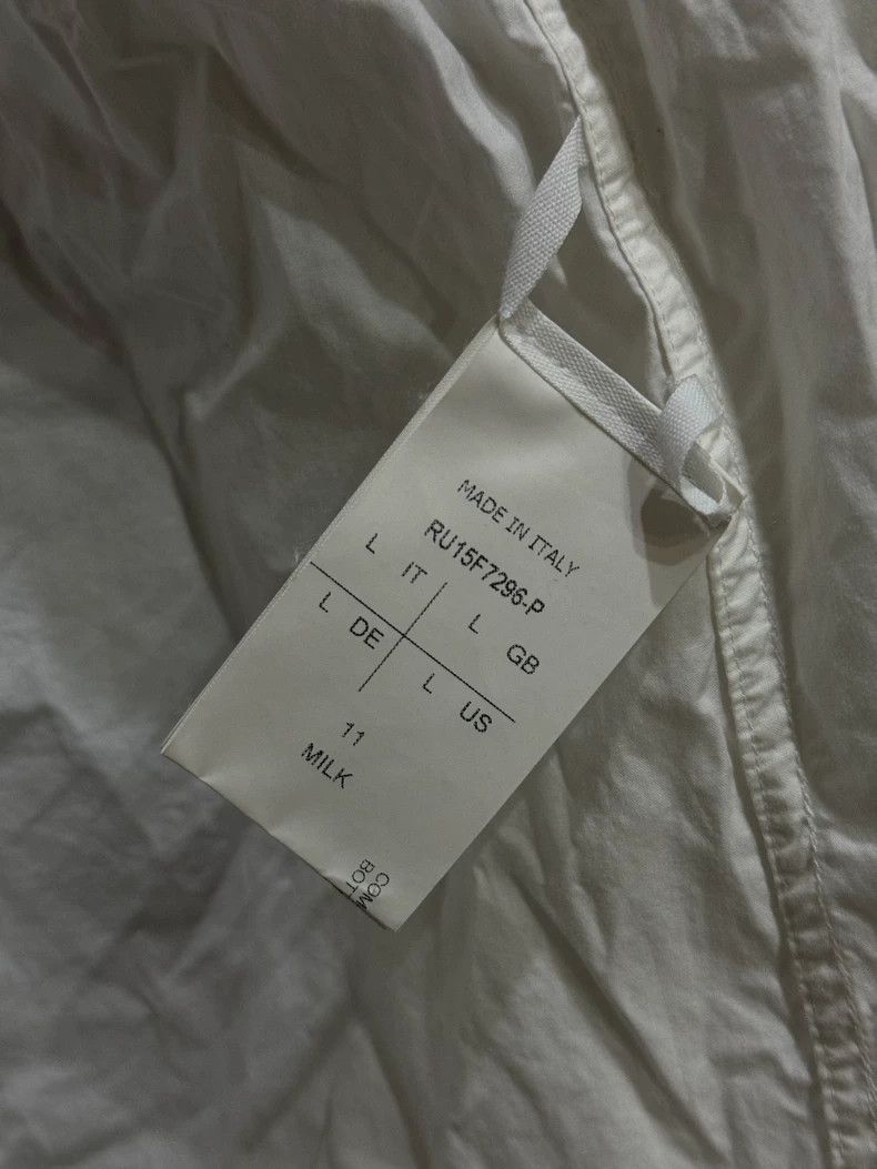 Rick Owens Rick Owens 15 FW mainline collarless white shirt Size US L / EU 52-54 / 3 - 8 Thumbnail