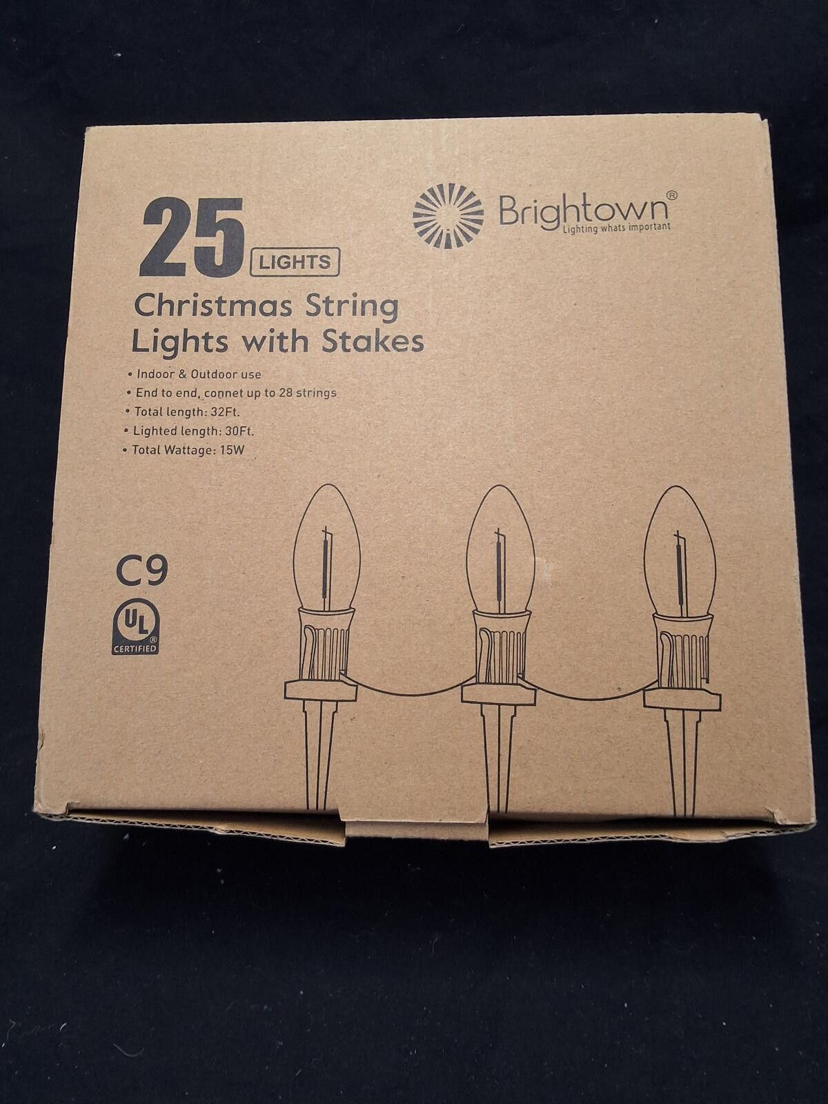 Brighton 25- opaque Light Christmas String Lights with Stakes Size ONE SIZE - 1 Thumbnail