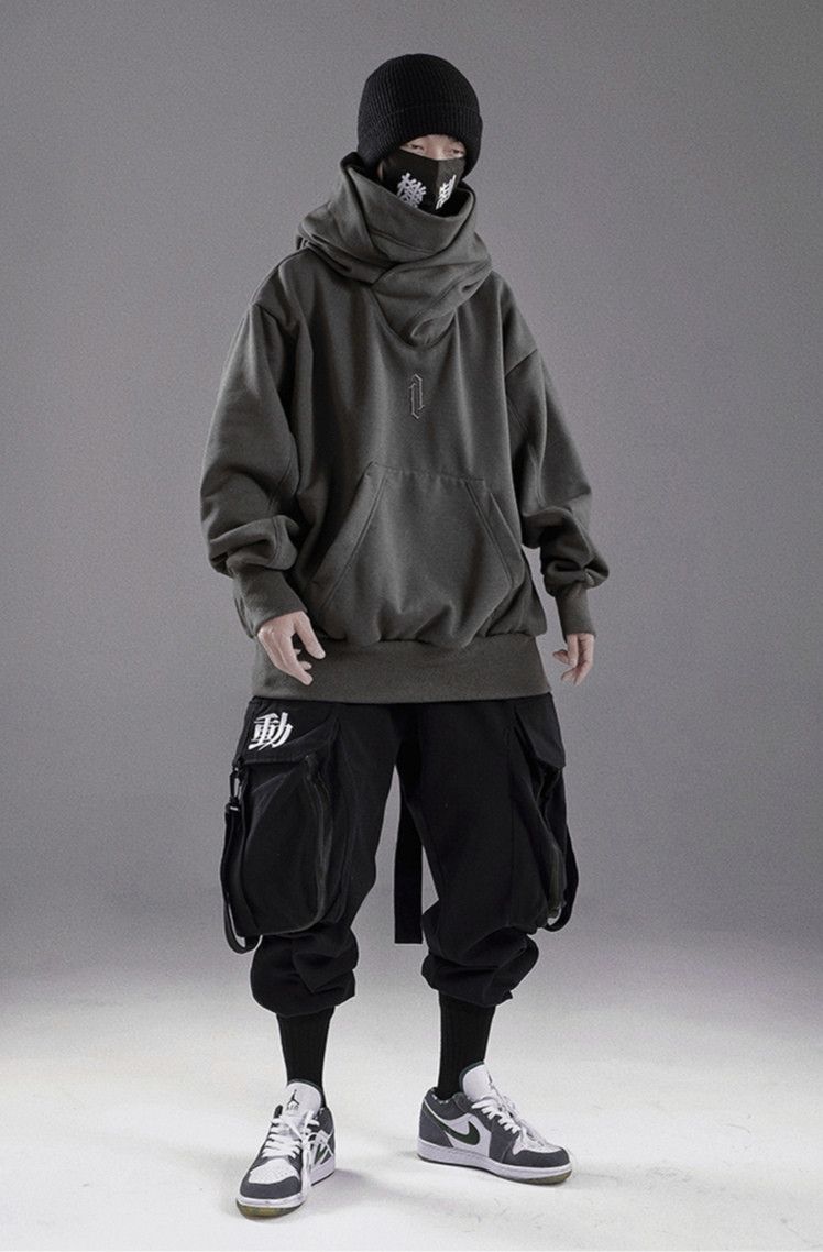 Japanese Brand × Vintage Embroidery Turtleneck Hip Hop Hoodie Style Size XXL / US 16-18 / IT 52-54 - 7 Thumbnail