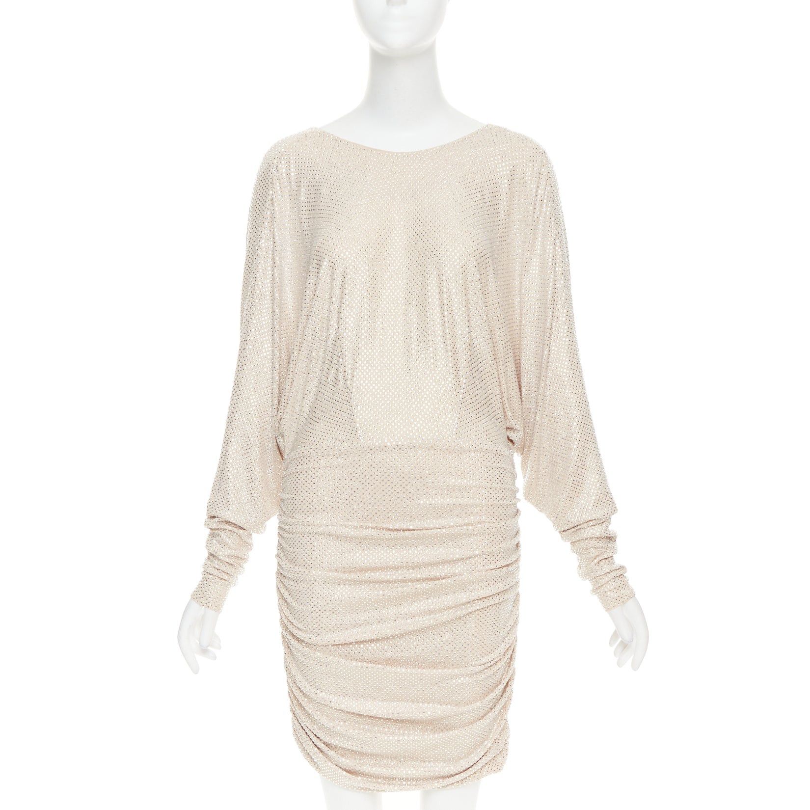 Alexandre Vauthier ALEXANDRE VAUTHIER Bridal ivory nude diamond strass crystal batring cowl back dress Size S / US 4 / IT 40 - 1 Thumbnail