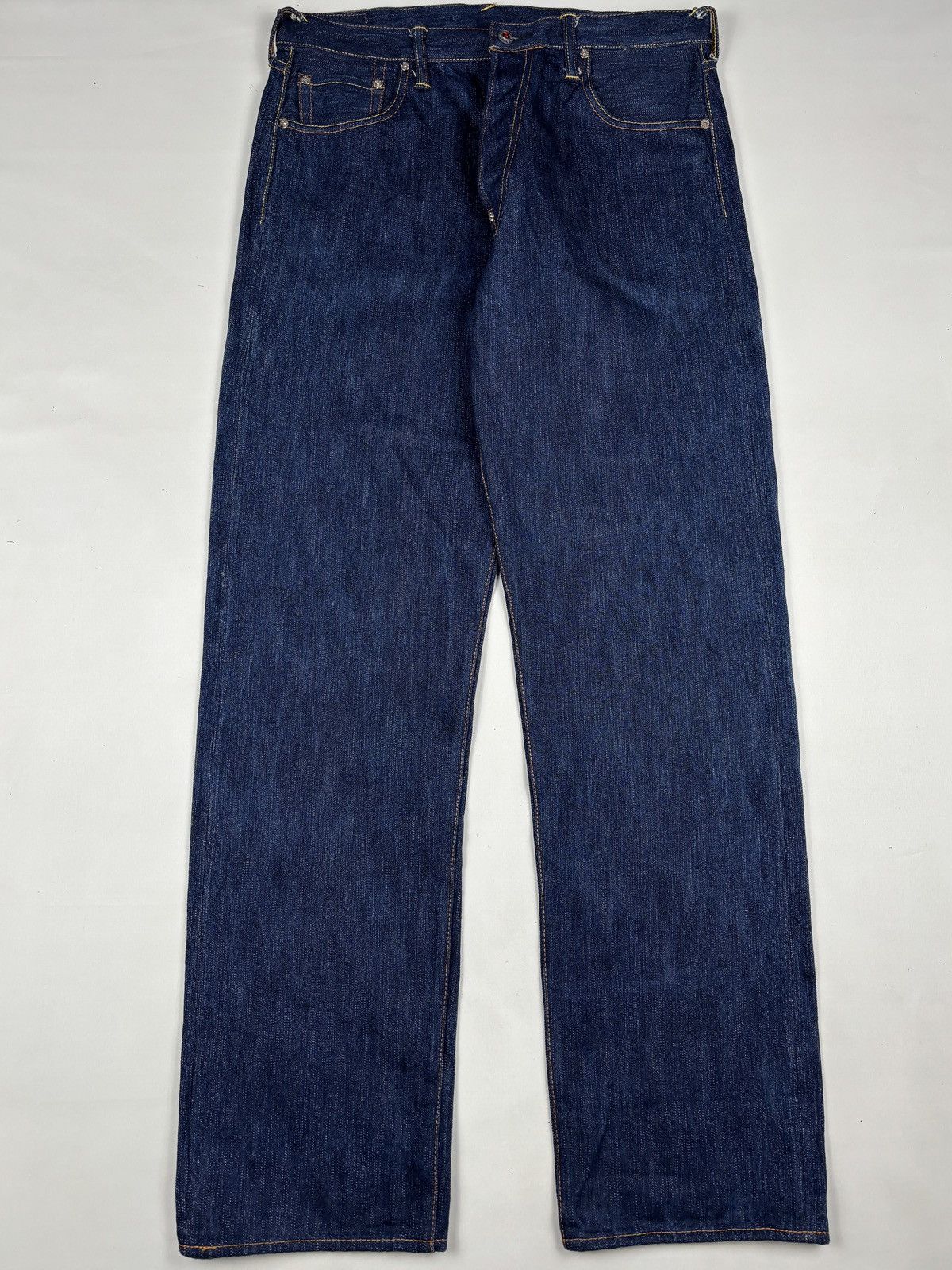 Evisu Striped Daicock Print Selvedged Jeans Size US 34 / EU 50 - 6 Thumbnail