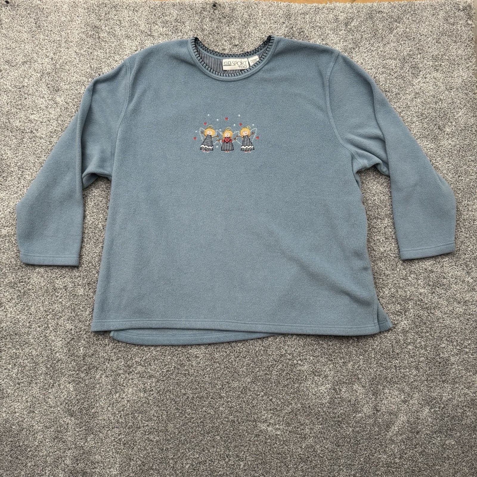 Other Vintage 90s Fleece Top Womens 3X Cottagecore Embroidered Size 3XL / US 20-22 - 1 Thumbnail