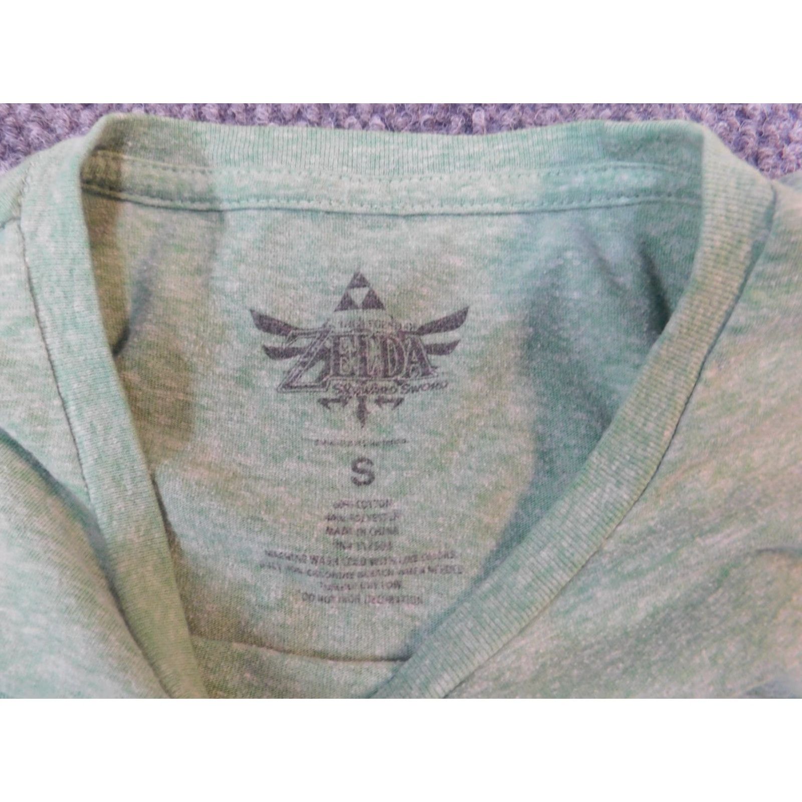 Vintage Zelda Shirt S Mens Green 90s Graphic Video Games Classic T-Shirt Short Sleeve Crew Neck Cotton Logo Breathable Size US S / EU 44-46 / 1 - 5 Thumbnail