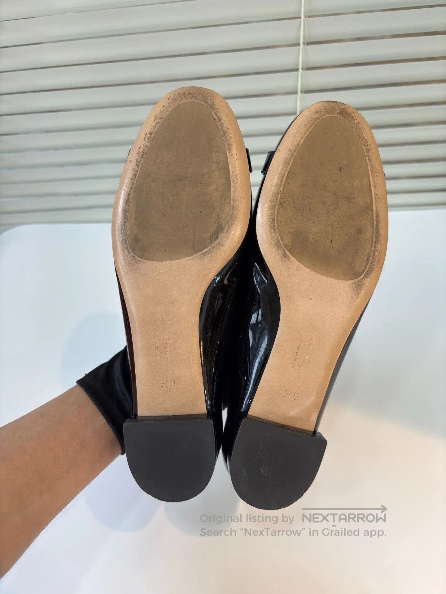 Salvatore Ferragamo Ferragamo Black Patent Leather Flats. Size US 4.5 / IT 34.5 - 7 Thumbnail