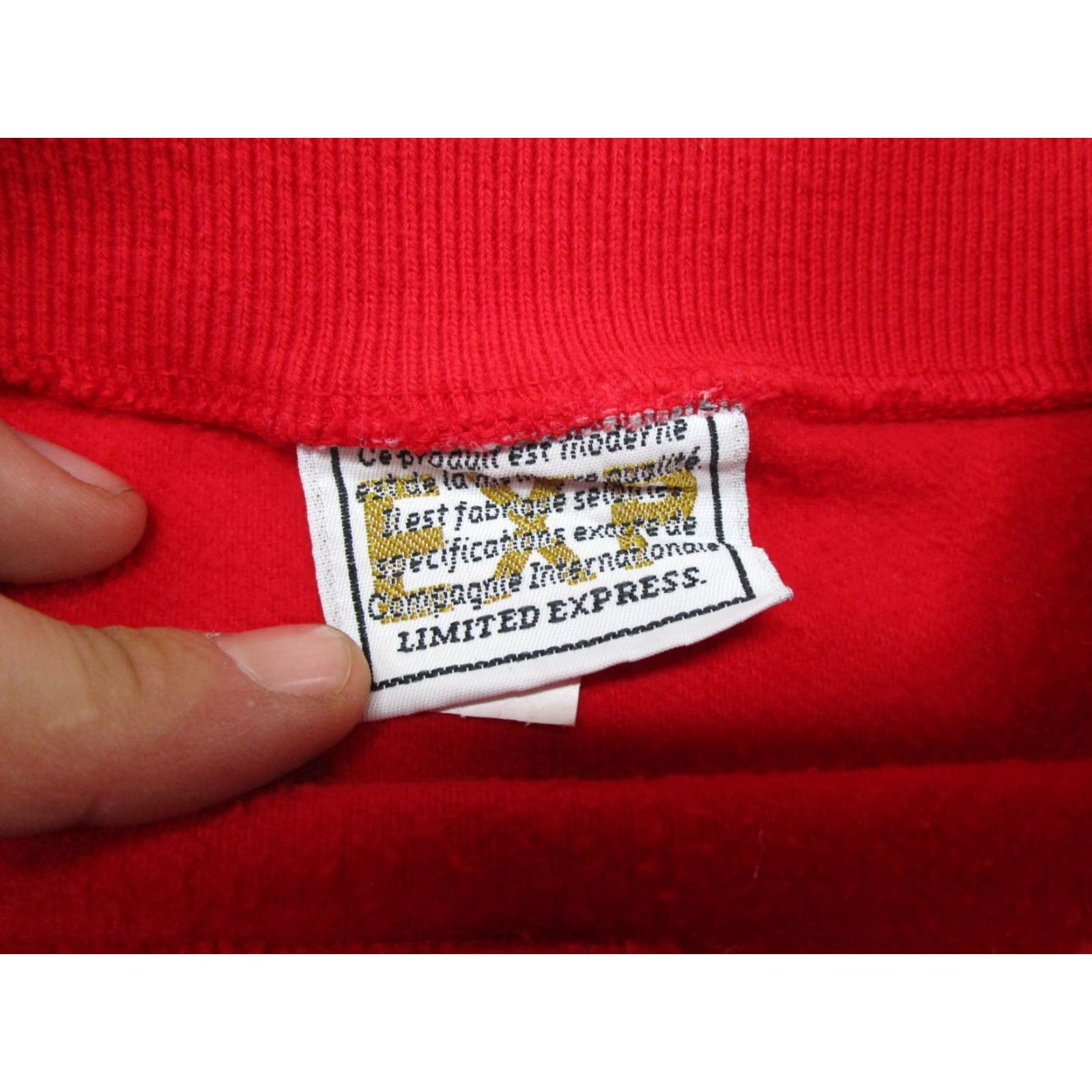 Express VINTAGE Express Sweatshirt 80s Red L Women's Casual Pullover Crew Neck Graphic Print Embroidered Oversized Activewear Size L Size L / US 10 / IT 46 - 4 Thumbnail