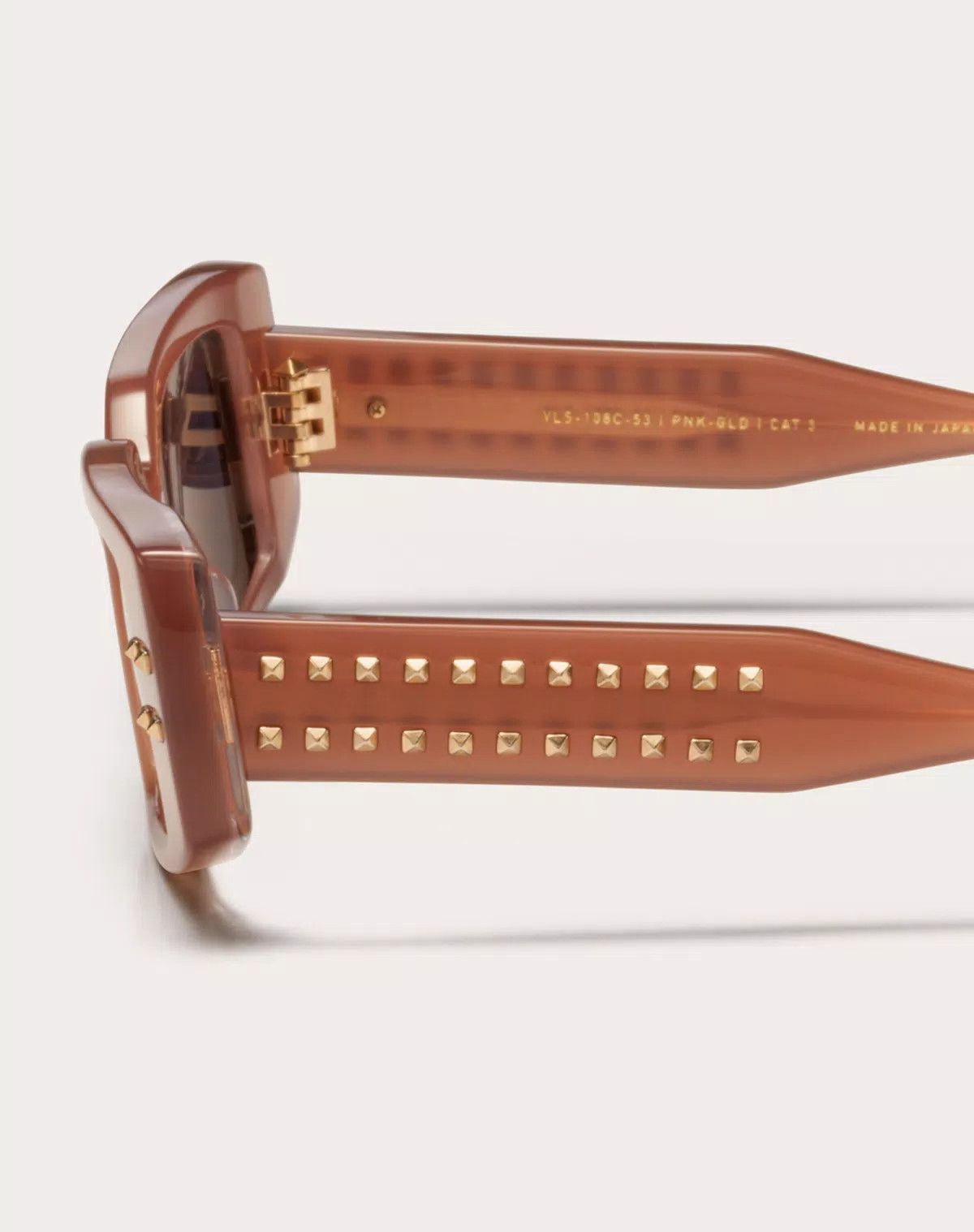 Valentino oc11z0725 Size: 53/ Rectangular Acetate Frame in Beige/Gold Size ONE SIZE - 4 Thumbnail