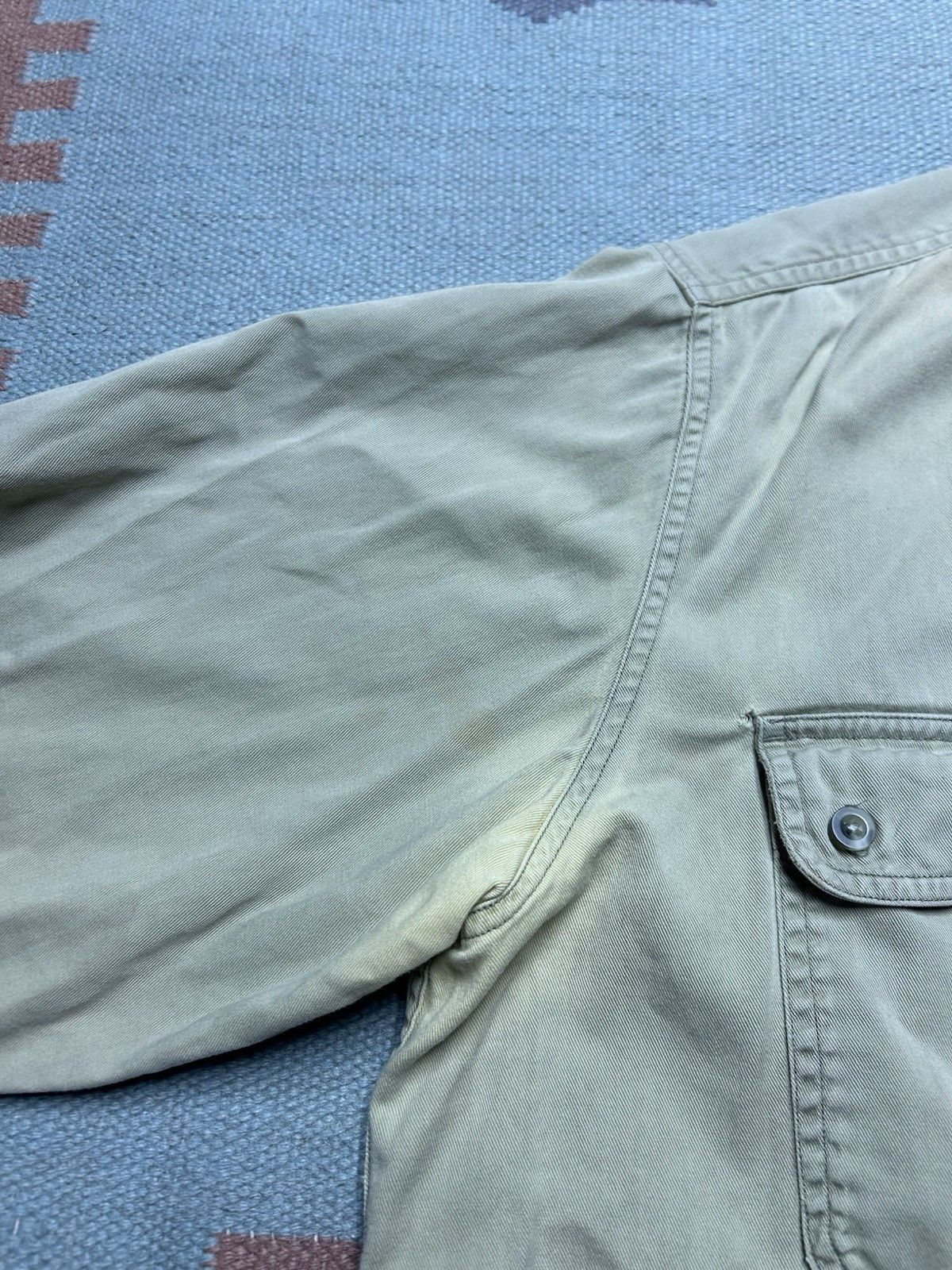 Vintage Vintage Cabelas button shirt paint distressed khaki XL tall Size US XL / EU 56 / 4 - 6 Thumbnail
