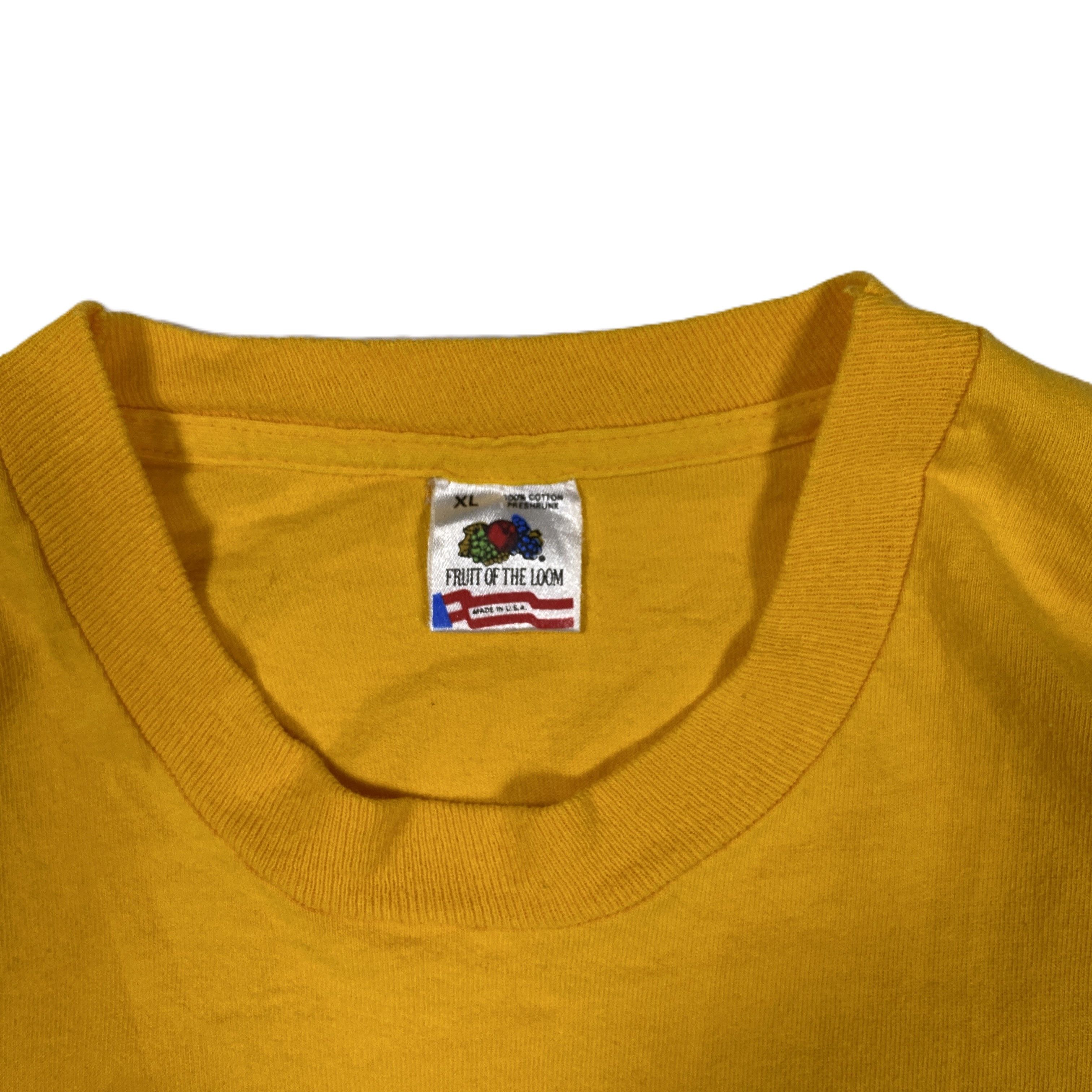 Vintage 1991 Vintage Single Stitch Tee Fruit of the Loom XL Yellow Size US XL / EU 56 / 4 - 6 Thumbnail