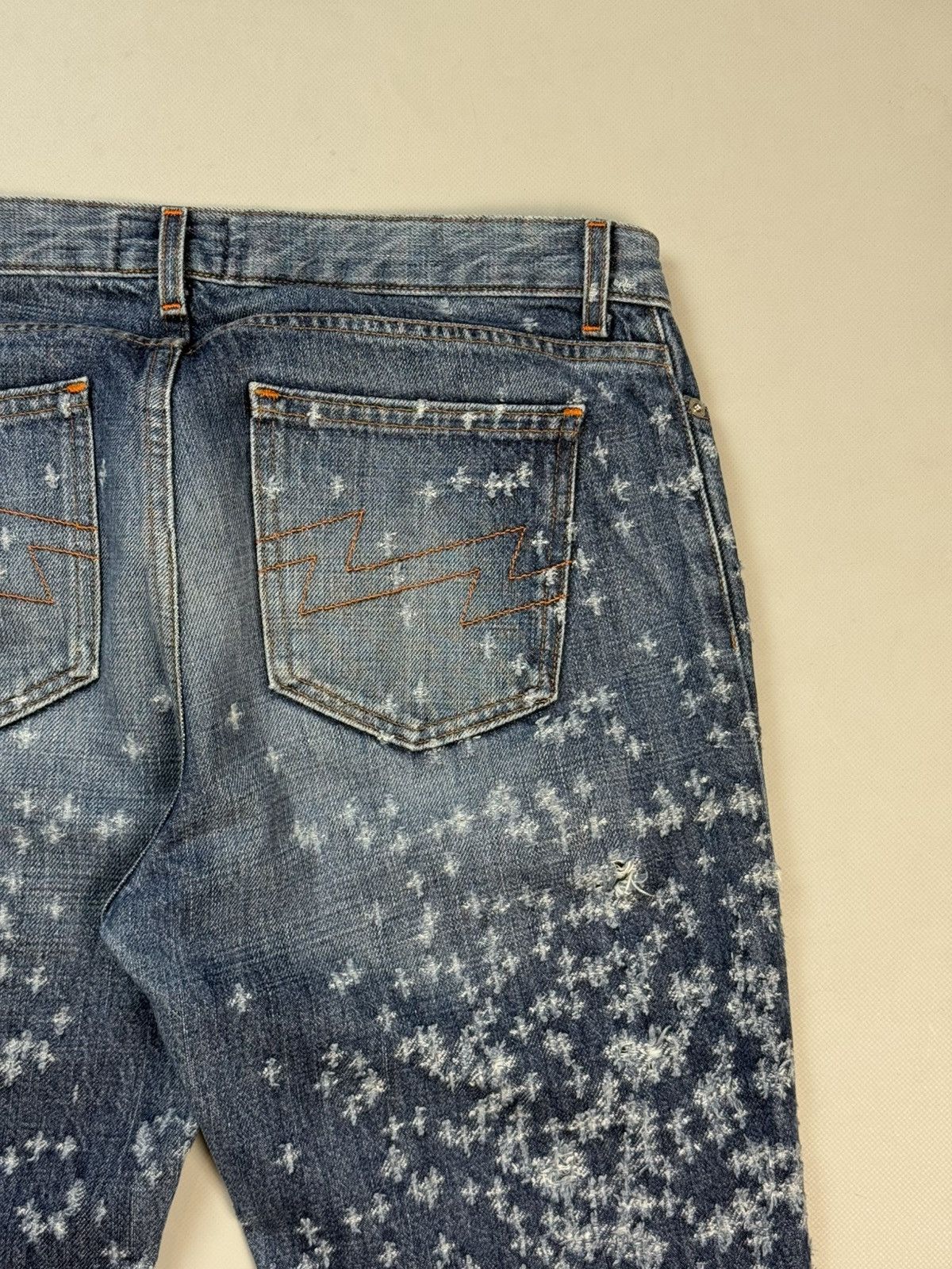W&LT Walter Van Beirendonck Distressed Cut Off Denim Shorts Jeans Size US 31 - 21 Thumbnail