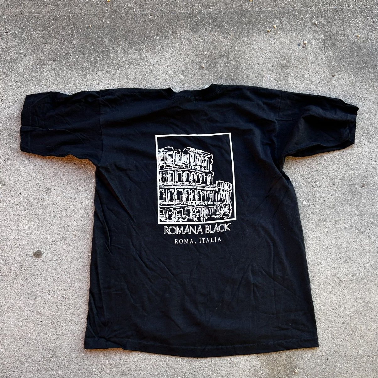 Vintage 90s Romana Black double sided graphic t Size US XL / EU 56 / 4 - 1 Thumbnail