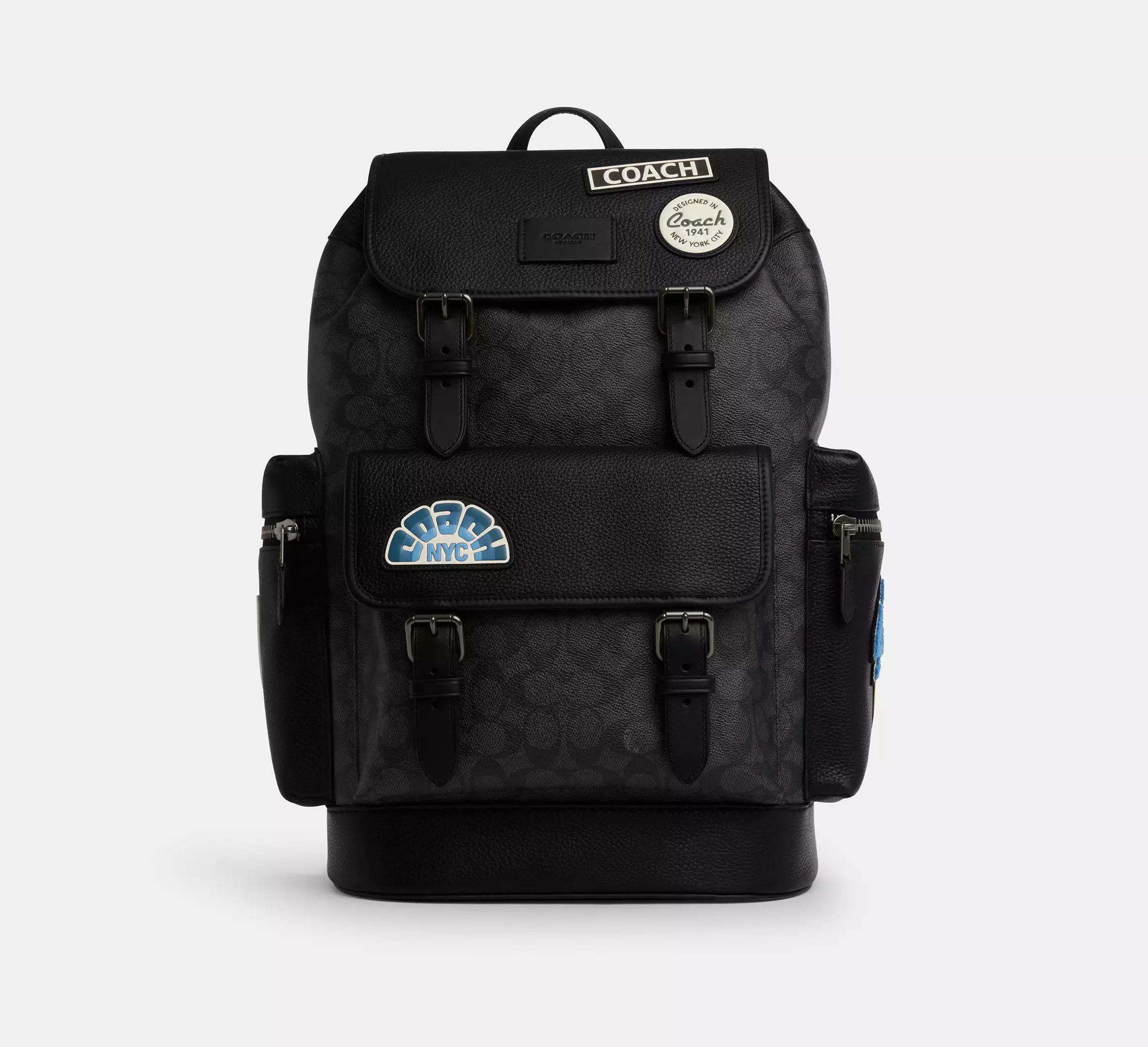 Coach Sprint Backpack In Signature Canvas With Patches CY818 Size ONE SIZE - 7 Thumbnail