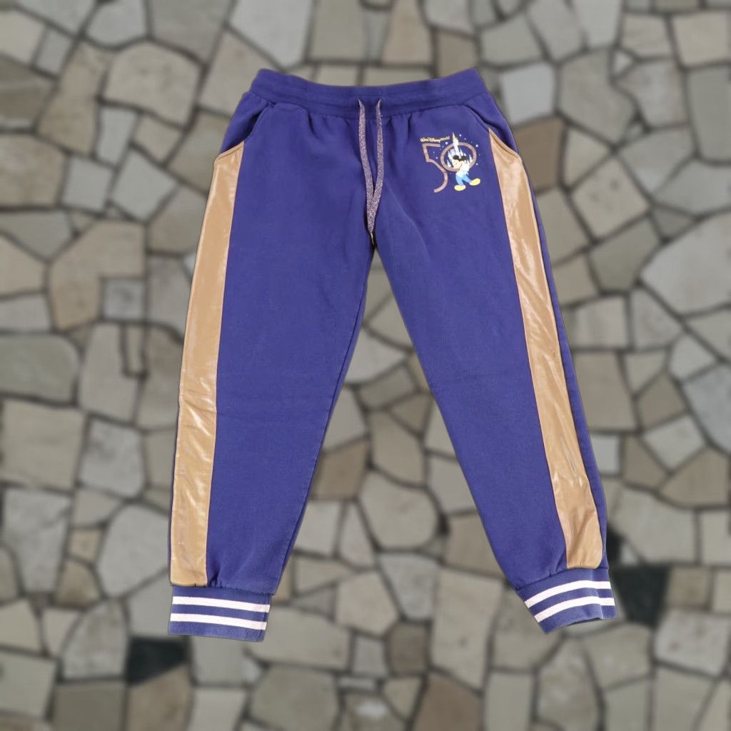 Disney Disney Pants Women Large Blue 50th Anniversary Sparkly Joggers Sweatpants Casual Vintage Logo Sweatpants Womens? Size 36" / US 14 / IT 50 - 1 Thumbnail