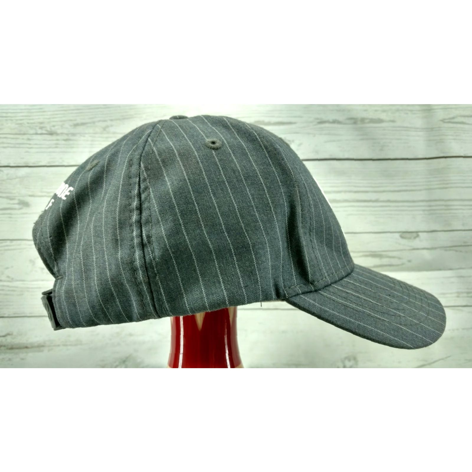 Vintage Bridgestone Golf Gray Pinstripe Baseball Hat Strapback Men Adjustable Polyester blend Cap Size ONE SIZE - 6 Thumbnail