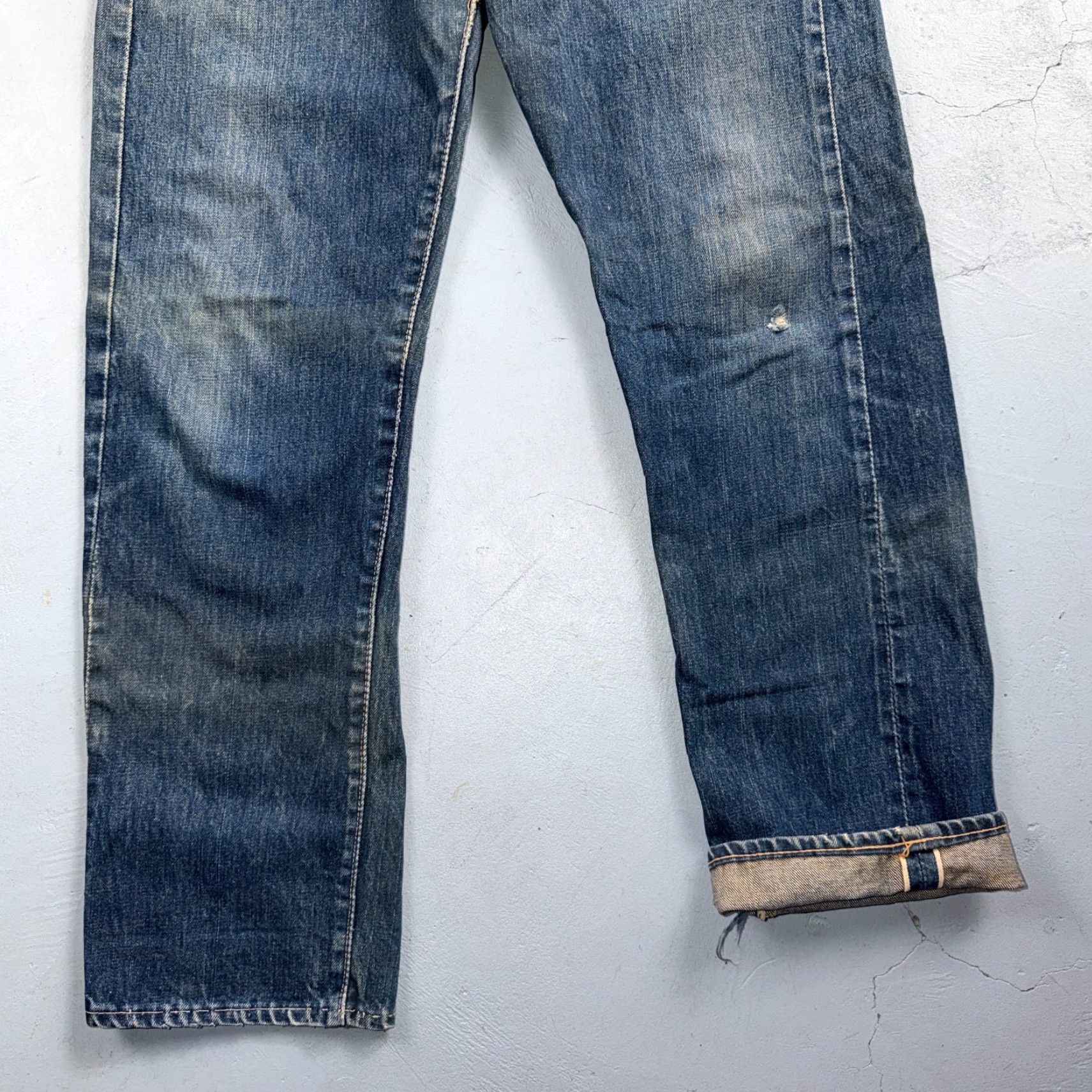 Levi's VINTAGE Levis 505 Big E 60s Redline Selvedge USA XX 1960s Jeans 501 Act 31x28 Mens Size US 31 - 3 Thumbnail