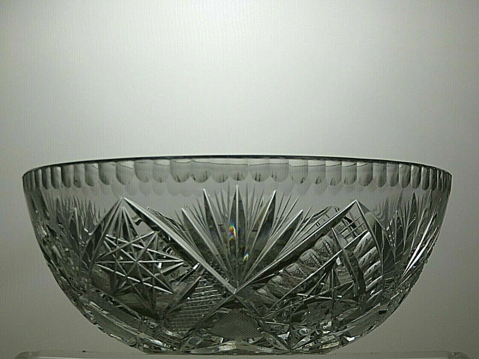 American Eagle Outfitters American Brilliant Period Crystal Cut Glass Serving Bowl Size ONE SIZE - 3 Thumbnail
