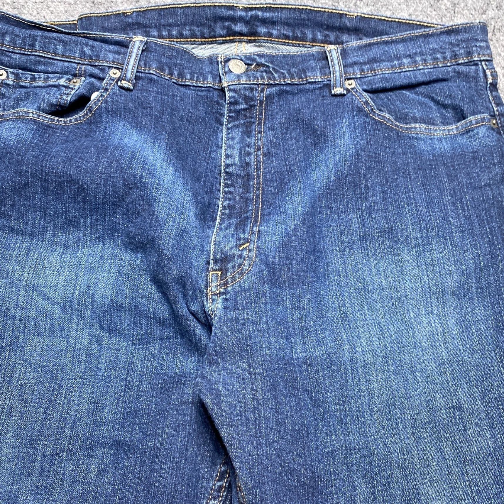 Levi's Levi's Jeans Mens 42x30 Blue Straight Leg Stretch Denim Medium Wash Regular Rise 5-Pocket Western, Workwear, Everyday Mens Size US 42 / EU 58 - 2 Thumbnail