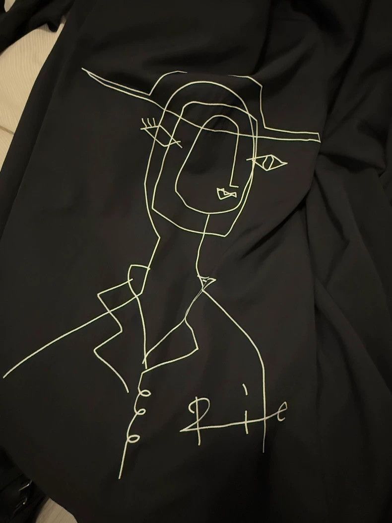 Yohji Yamamoto Yohji Yamamoto Yohji Yamamoto Embroidered Windbreaker Coat Size US M / EU 48-50 / 2 - 8 Thumbnail
