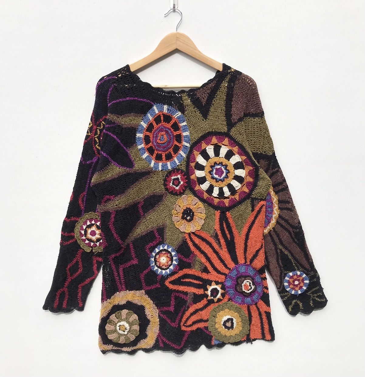 Issey Miyake Tsumori Chisato Crochet Tunic Top Issey Miyake Designer Size M / US 6-8 / IT 42-44 - 2 Thumbnail