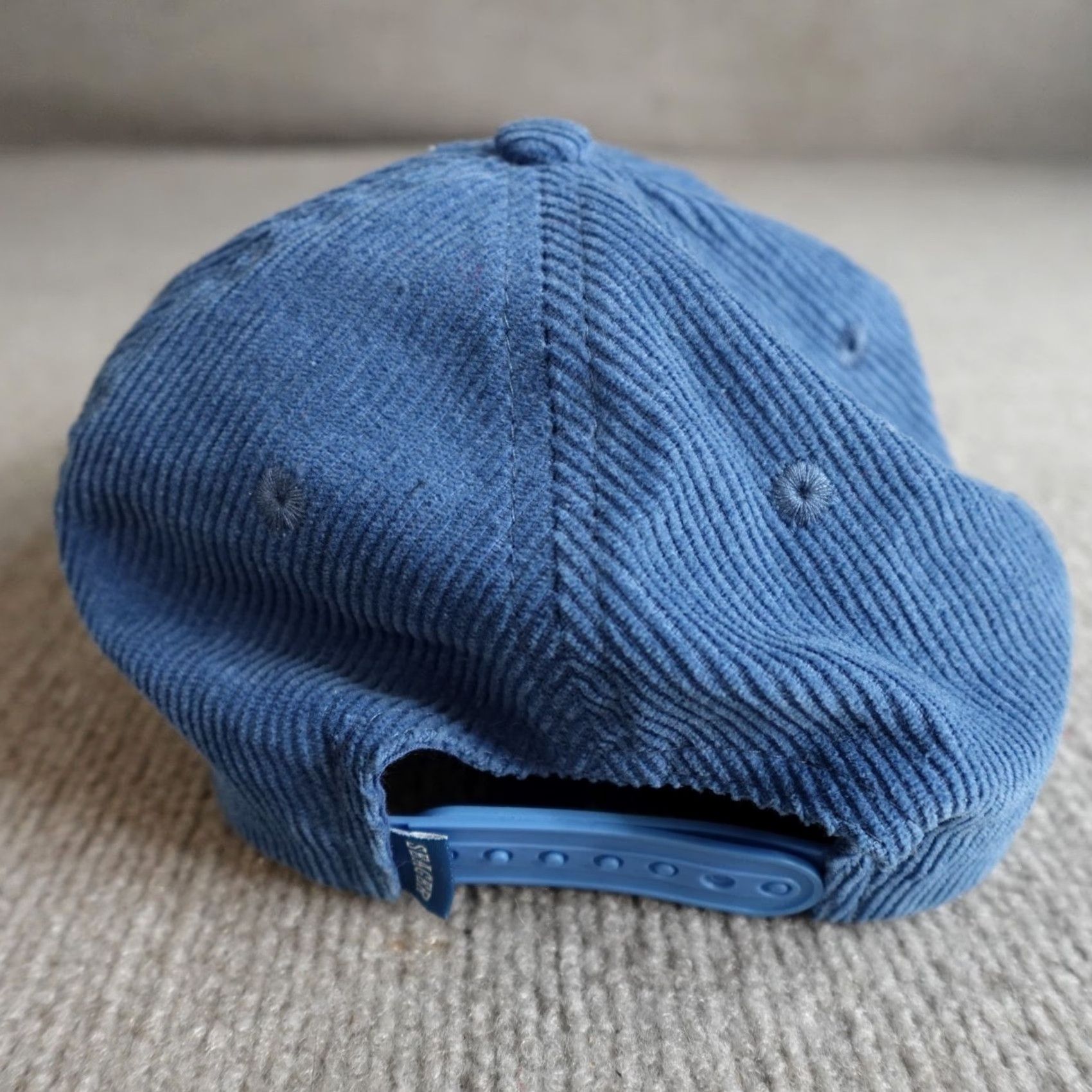 Vintage Seager Mens Hat Blue Embroidered Dadhat Snapback Corduroy Hat Size ONE SIZE - 2 Thumbnail