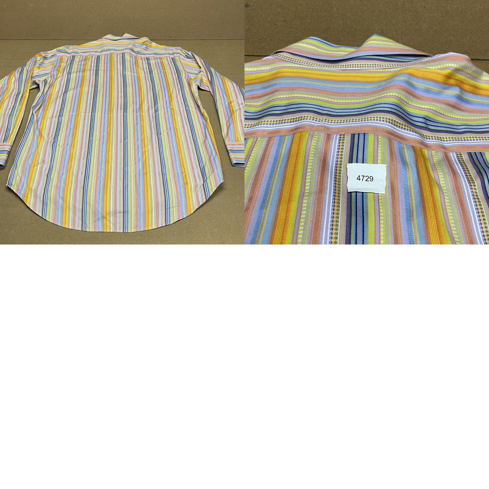 Robert Graham Robert Graham Shirt Mens L Multicolor Stripe Long Sleeve Button Front Embroidered Casual Shirt Size 42R - 8 Thumbnail