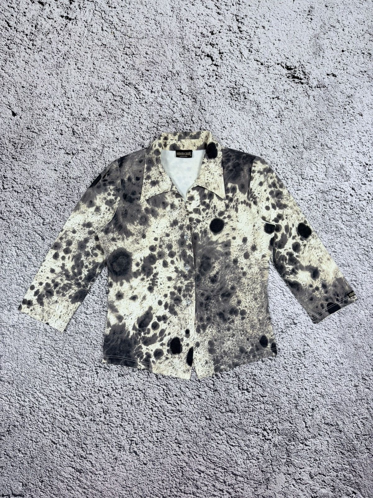 Roberto Cavalli Vintage Roberto Cavalli Y2K Animal Pattern AOP Print Shirt Size M / US 6-8 / IT 42-44 - 1 Thumbnail