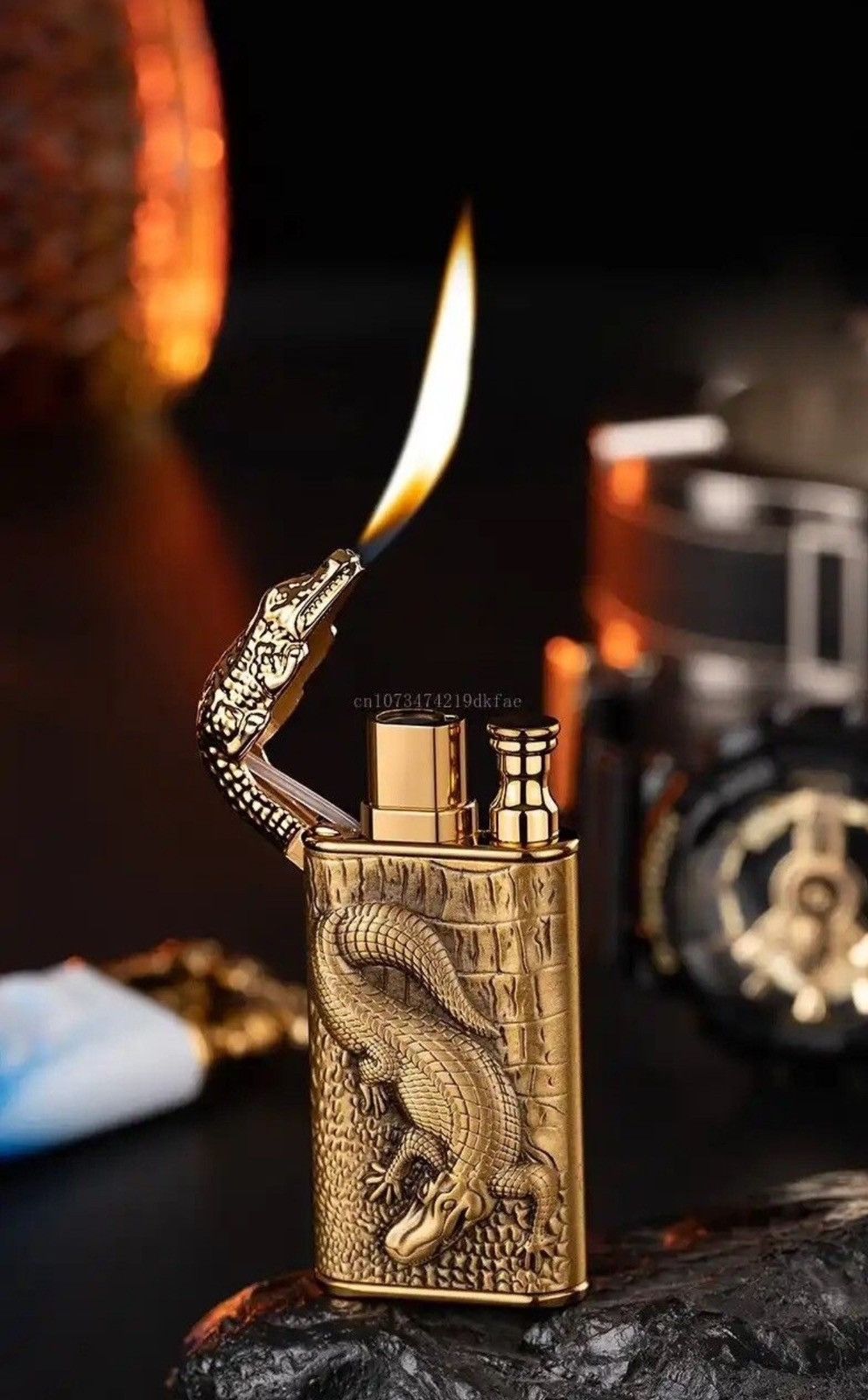 Vintage Dragon Crocodile Double Fire Lighter Size ONE SIZE - 2 Thumbnail
