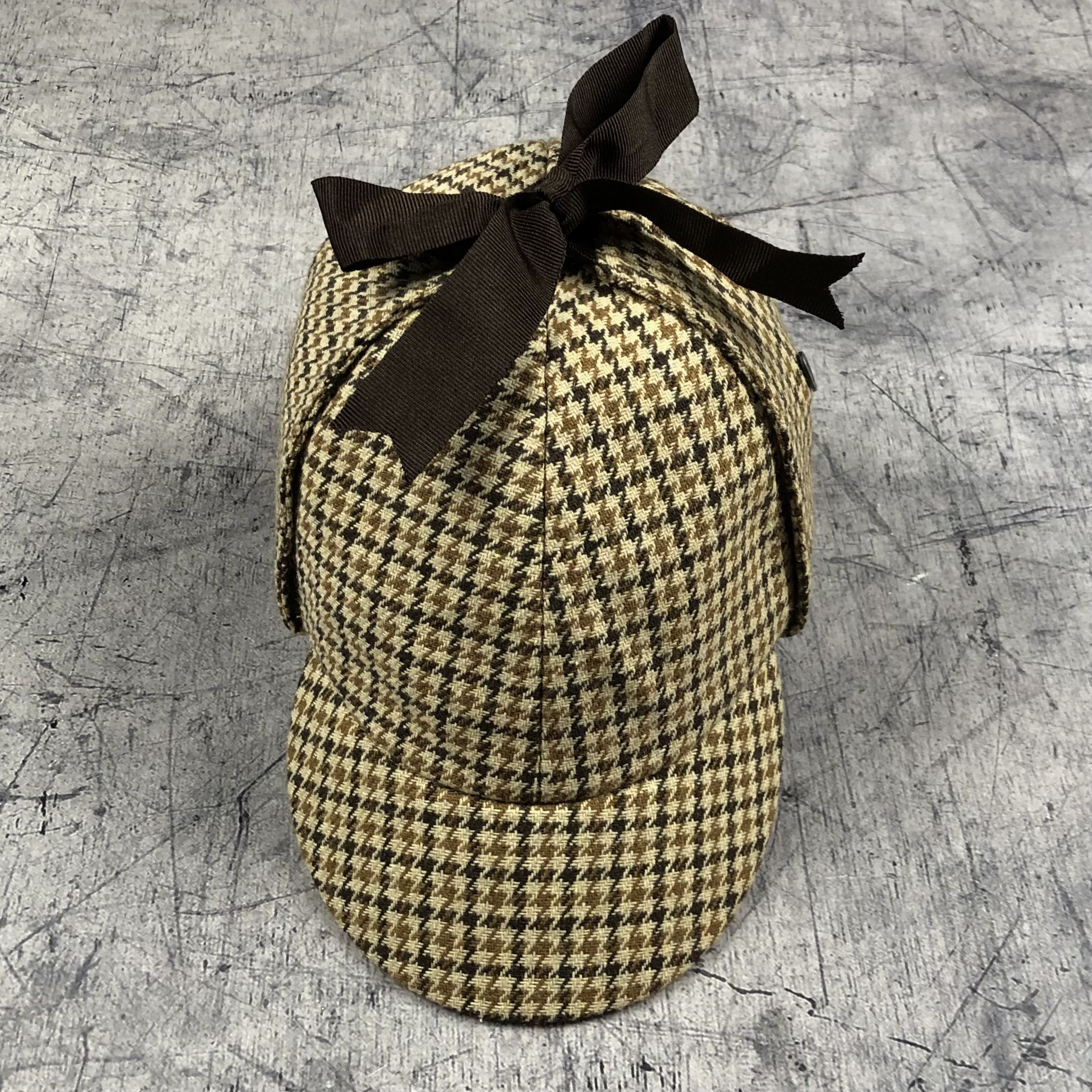 Hunter Deerstalker Tweed Wool Hat Sherlock Holmes Size ONE SIZE - 3 Thumbnail