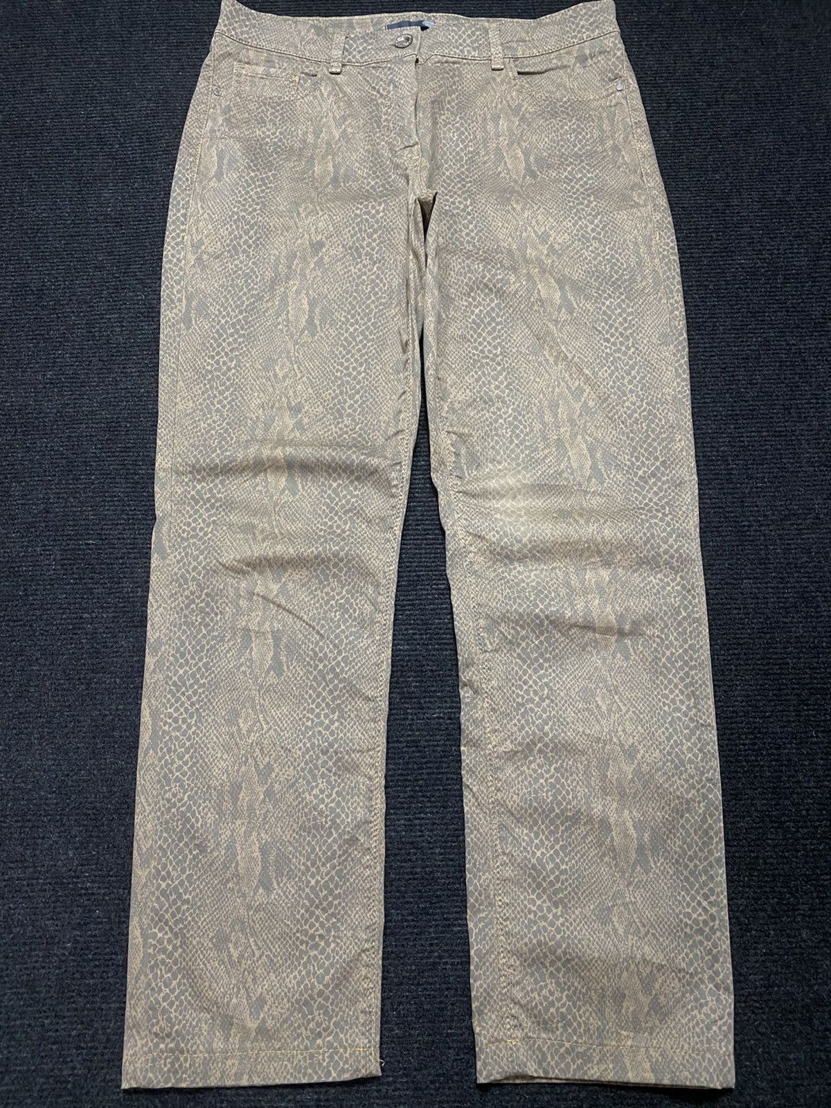 Japanese Brand Atelier GARDEUR Snake Skin Printed regular fit Size US 31 - 1 Thumbnail