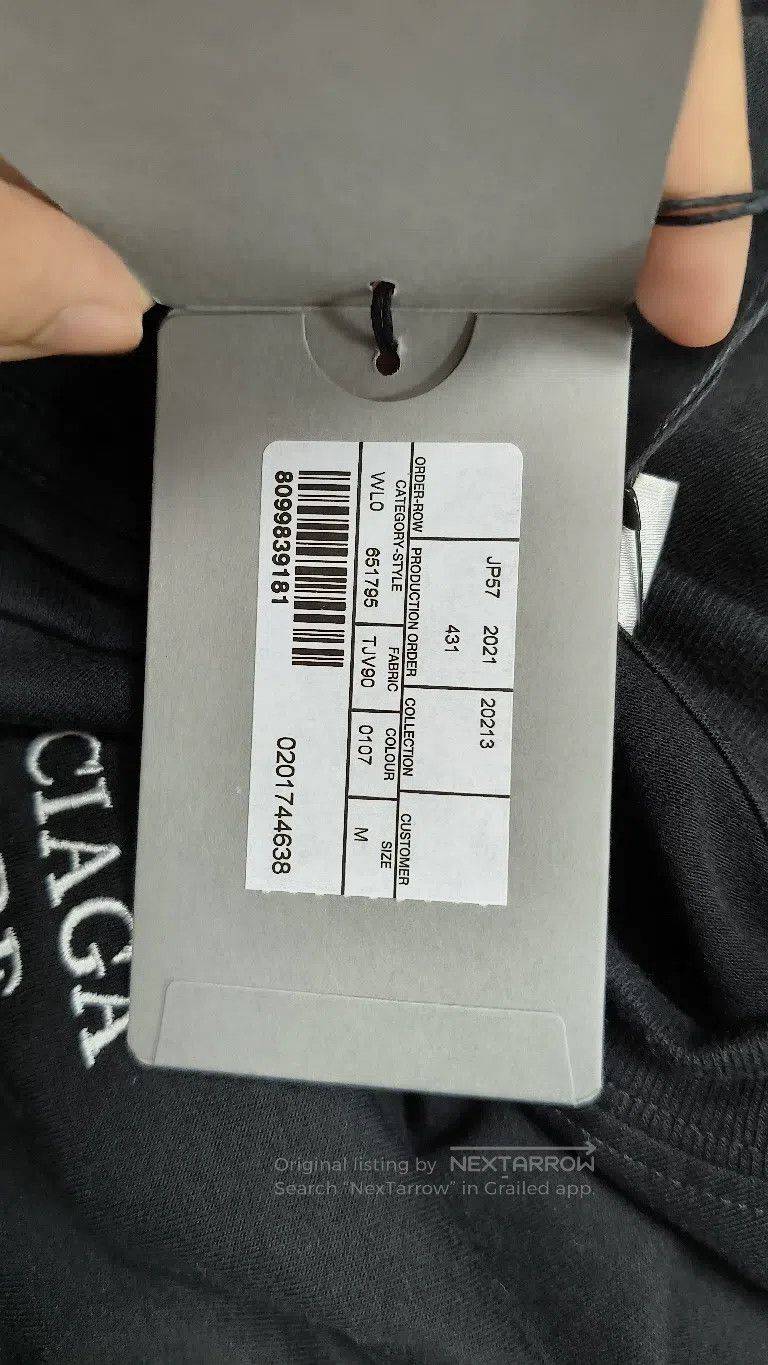 Balenciaga Balenciaga High-end custom black short sleeve T-shirt Size US M / EU 48-50 / 2 - 6 Thumbnail