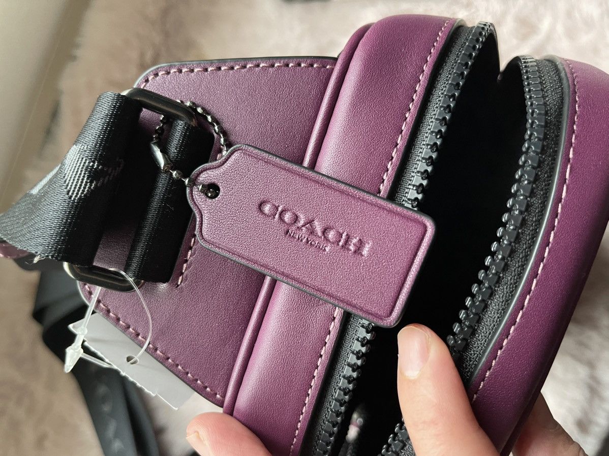 Coach Coach CL410 Track Pack 14 Calf Leather Crossbody /Deep Berry Size ONE SIZE - 10 Thumbnail