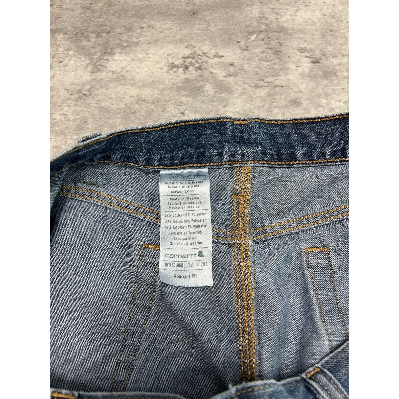 Carhartt Carhartt Relaxed Fit Dark Wash Denim Workwear Pants Size 36 Size US 36 / EU 52 - 3 Thumbnail