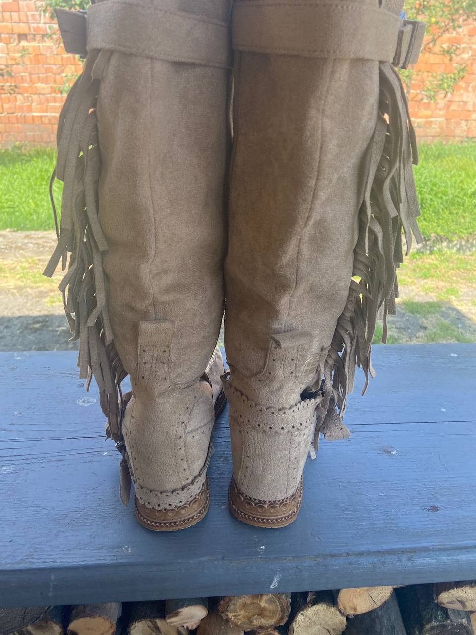 Other Vintage As 98 Guidi style Leather Faded Biker High Boots Size US 7 / IT 37 - 4 Thumbnail