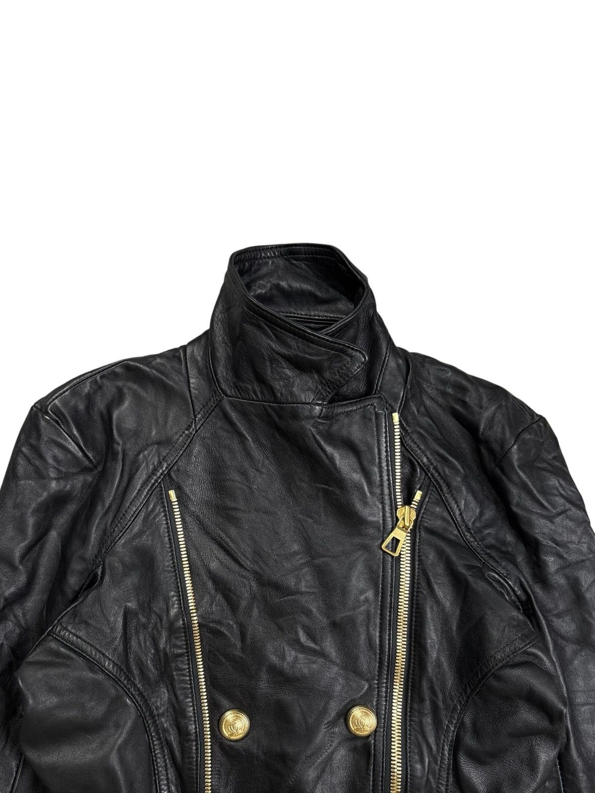 Balmain Archive Balmain by Decarnin x H&M - Leather Jacket Size XS / US 0-2 / IT 36-38 - 10 Thumbnail