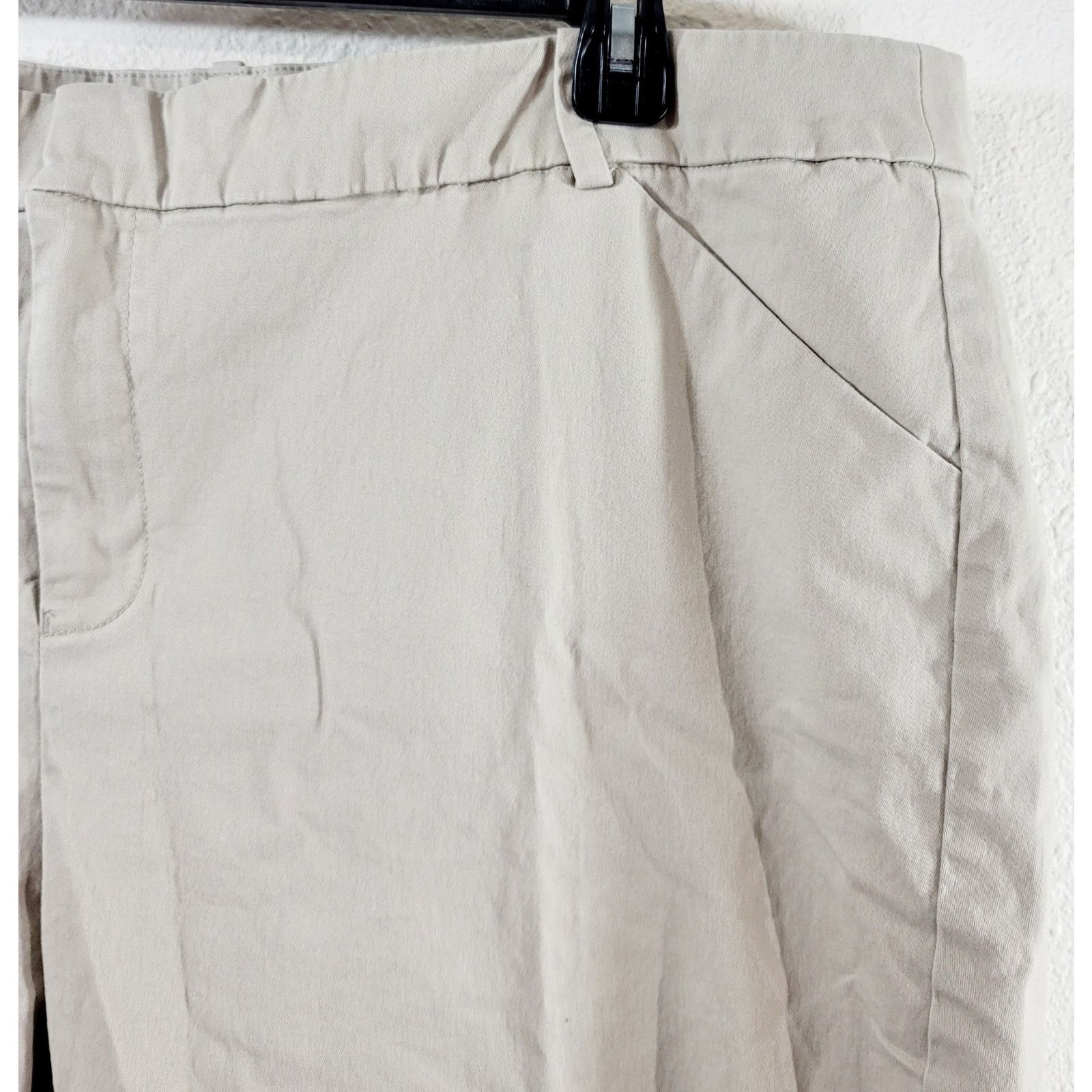 Other Lane Bryant Tan Beige Flat Front Chino Shorts 22 Lightweight Size 42" / US 20 - 2 Thumbnail