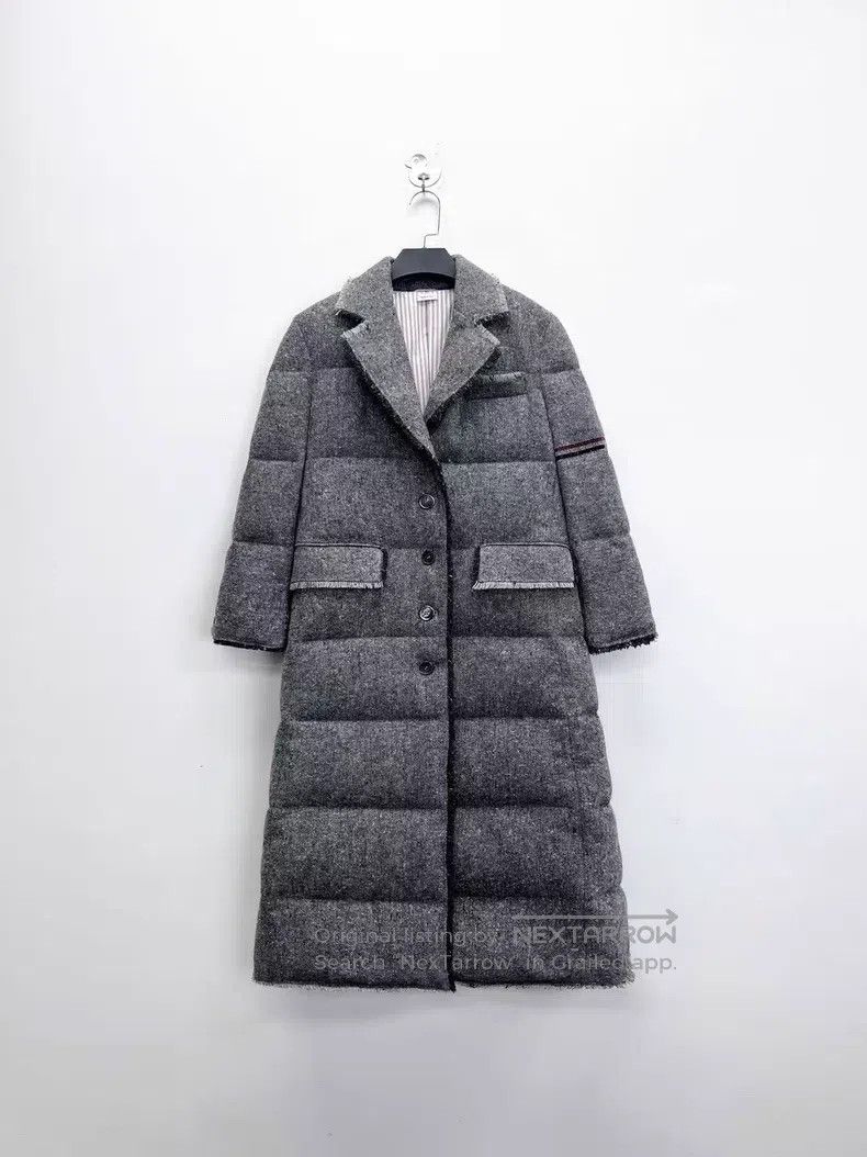 Thom Browne Thom Browne Dark Grey Long Down Jacket Size XS / US 0-2 / IT 36-38 - 1 Thumbnail