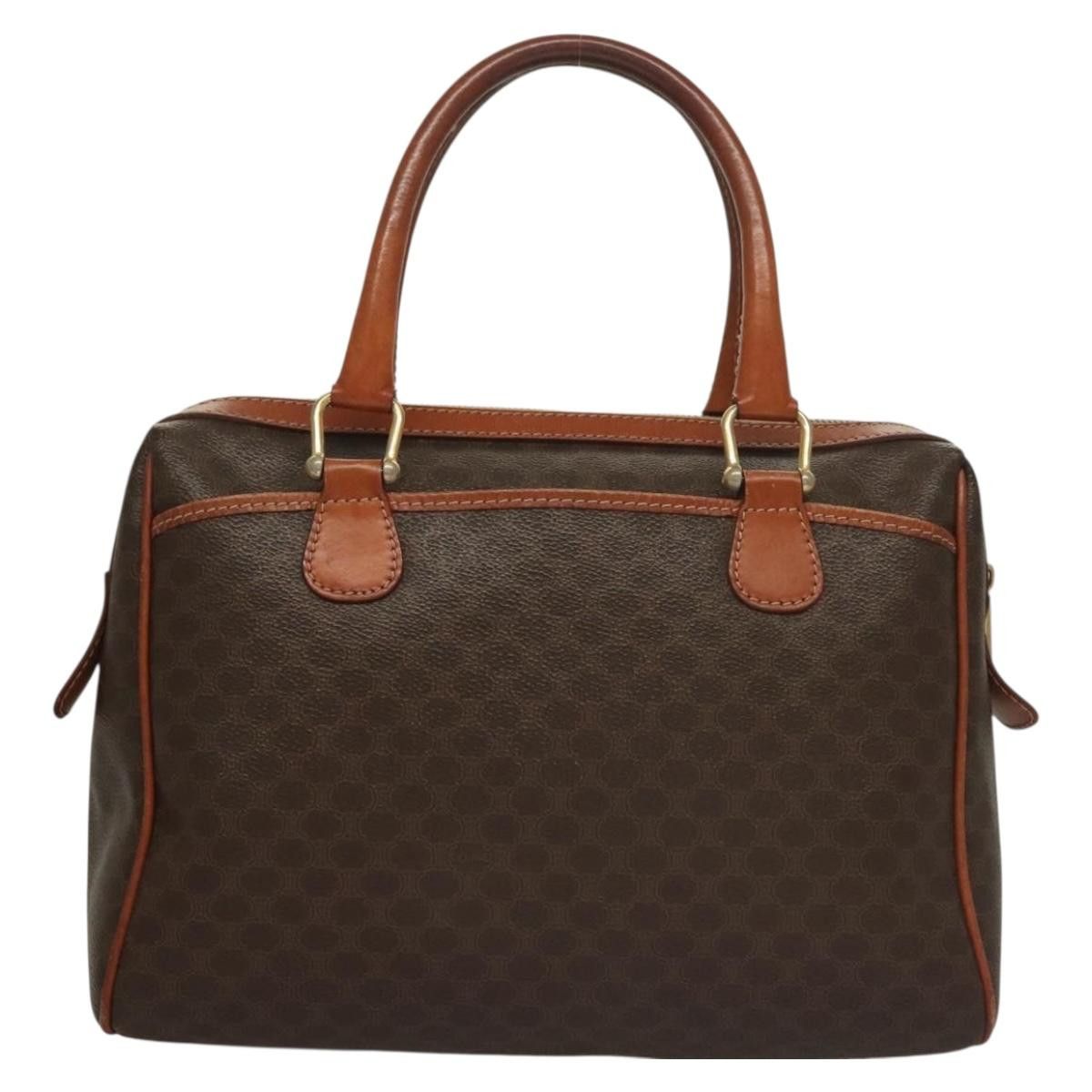 Celine CELINE Macadam Canvas Hand Bag Pvc Leather Brown Gold Size ONE SIZE - 3 Thumbnail