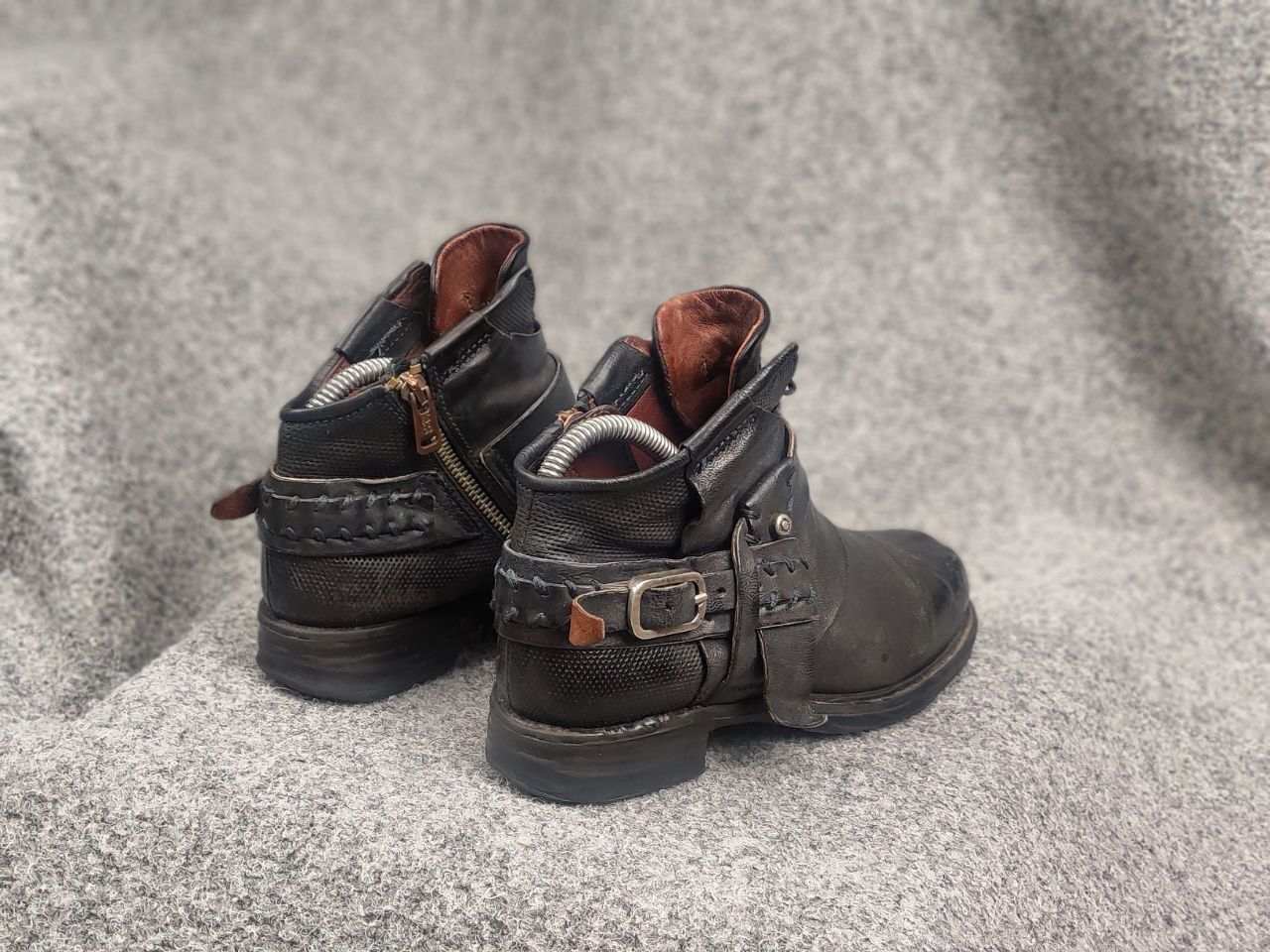 A.S.98 A.S.98 Vintage Durable Leather Zip buckles Ankle Boots Size US 6 / IT 36 - 14 Thumbnail