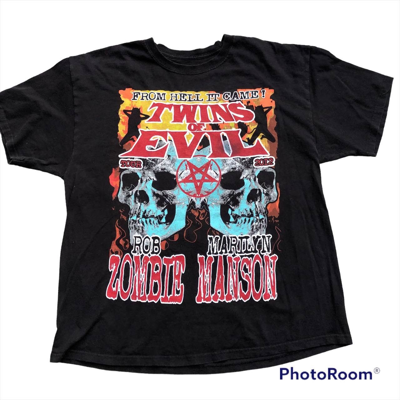 Band Tees × Marilyn Manson TWINS EVIL MARILYN MANSON X ROB ZOMBIE 2012 TOUR Size US XL / EU 56 / 4 - 3 Thumbnail