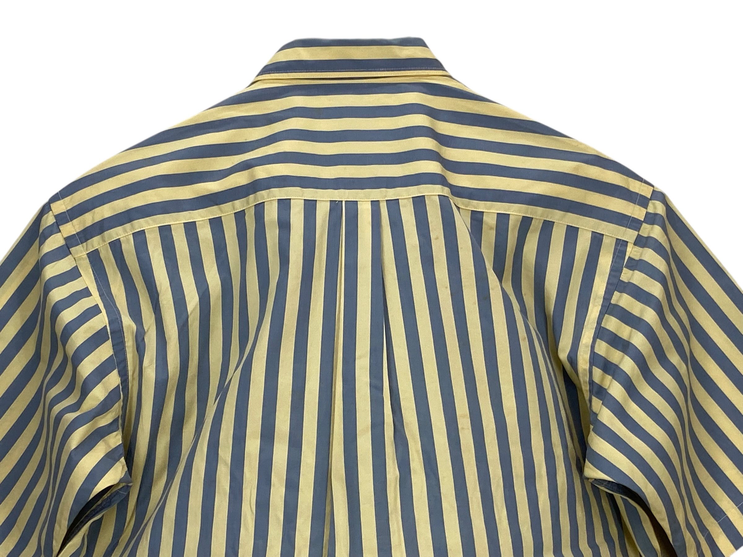 Trussardi Vintage Trussardi Striped Shirt 90s Italian Cotton Workers Size S / US 4 / IT 40 - 5 Thumbnail