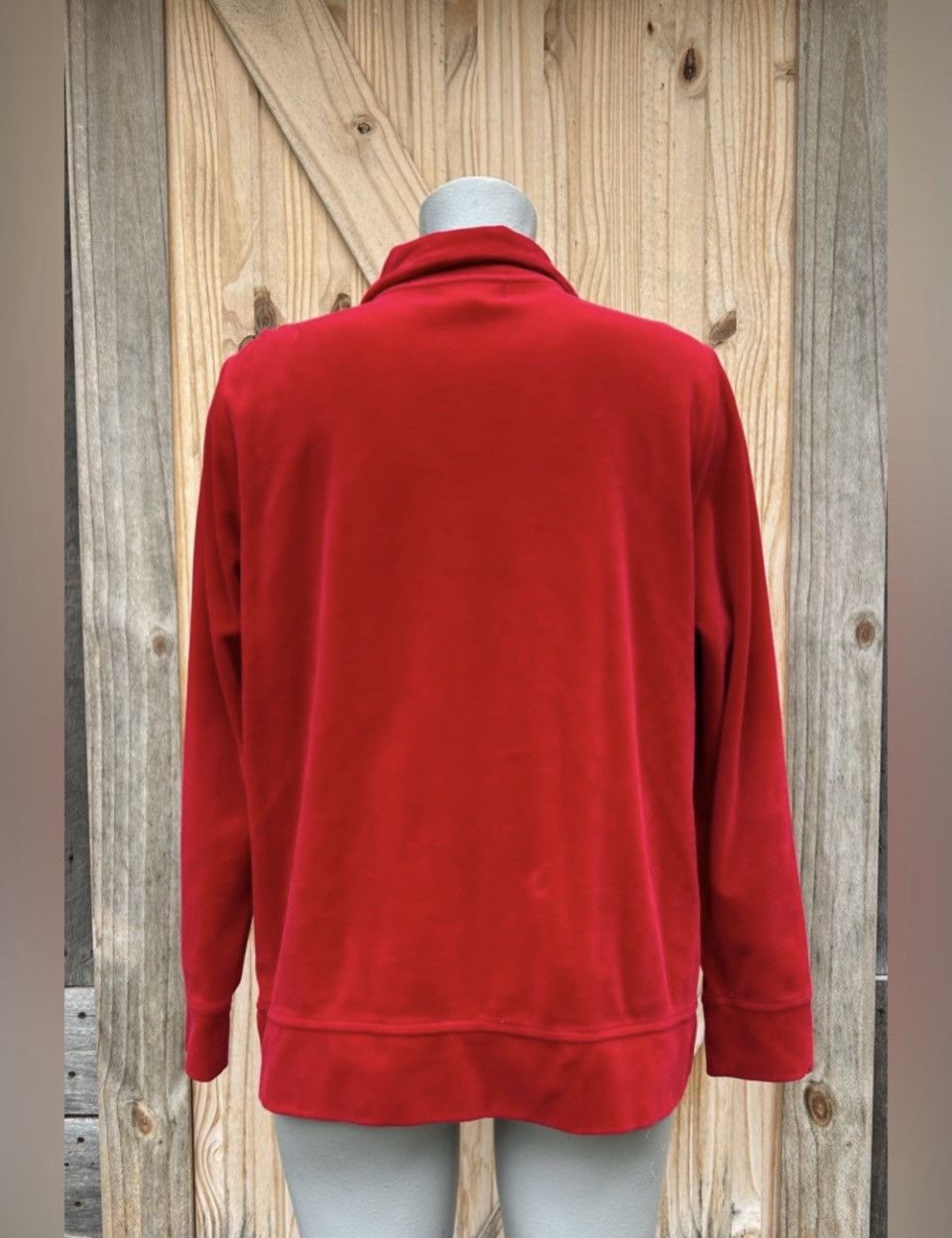 Ralph Lauren Ralph Lauren Active Red Velour Gold Crest Track Jacket Size XXL / US 16-18 / IT 52-54 - 4 Thumbnail