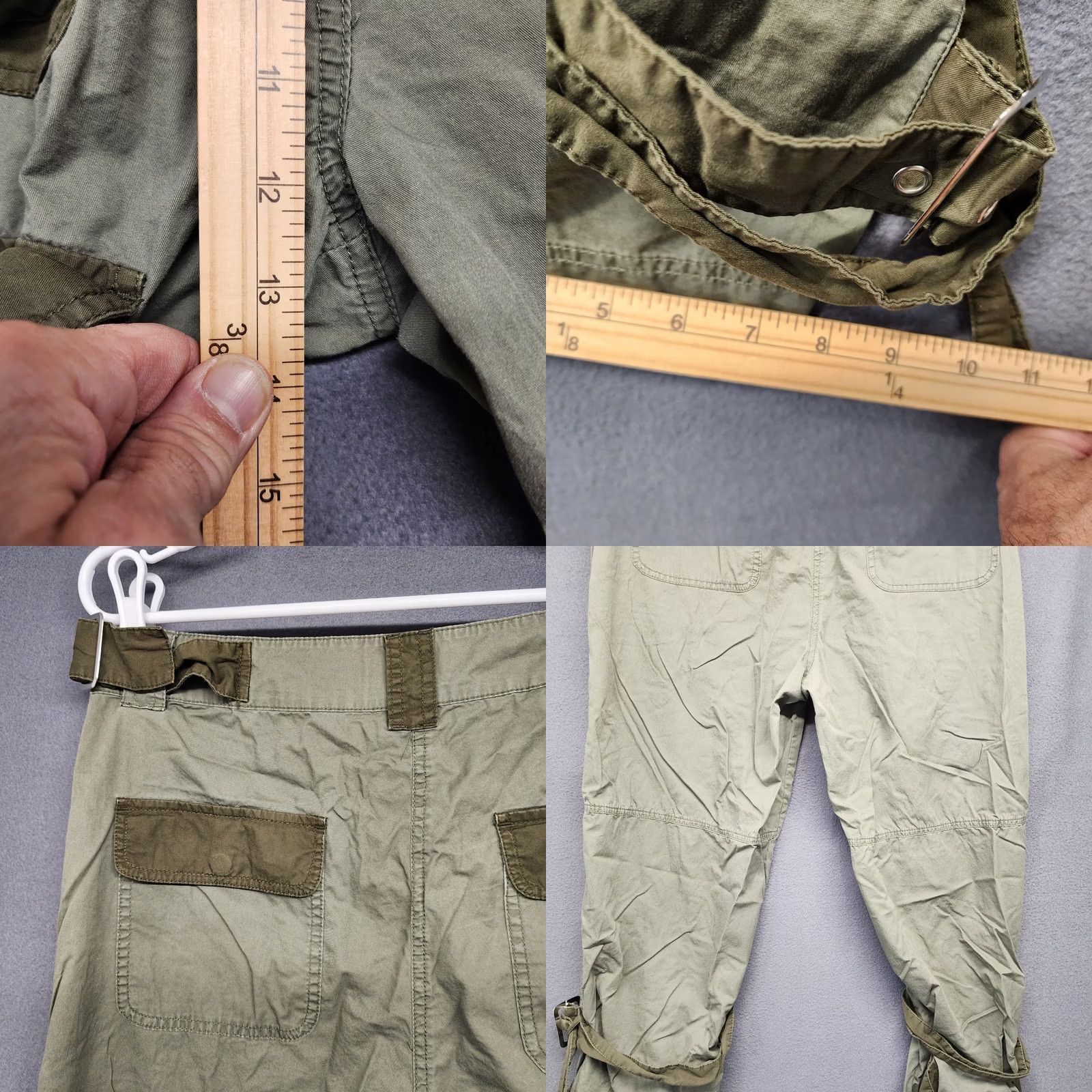 Asos ASOS Pants Womens Size 10 Green Utility Cargo Cotton Hiking Gorpcore Pants Womens 10 Green Cargo Cotton Hiking Gorpcore Mens? Size 32" / US 10 / IT 46 - 8 Thumbnail