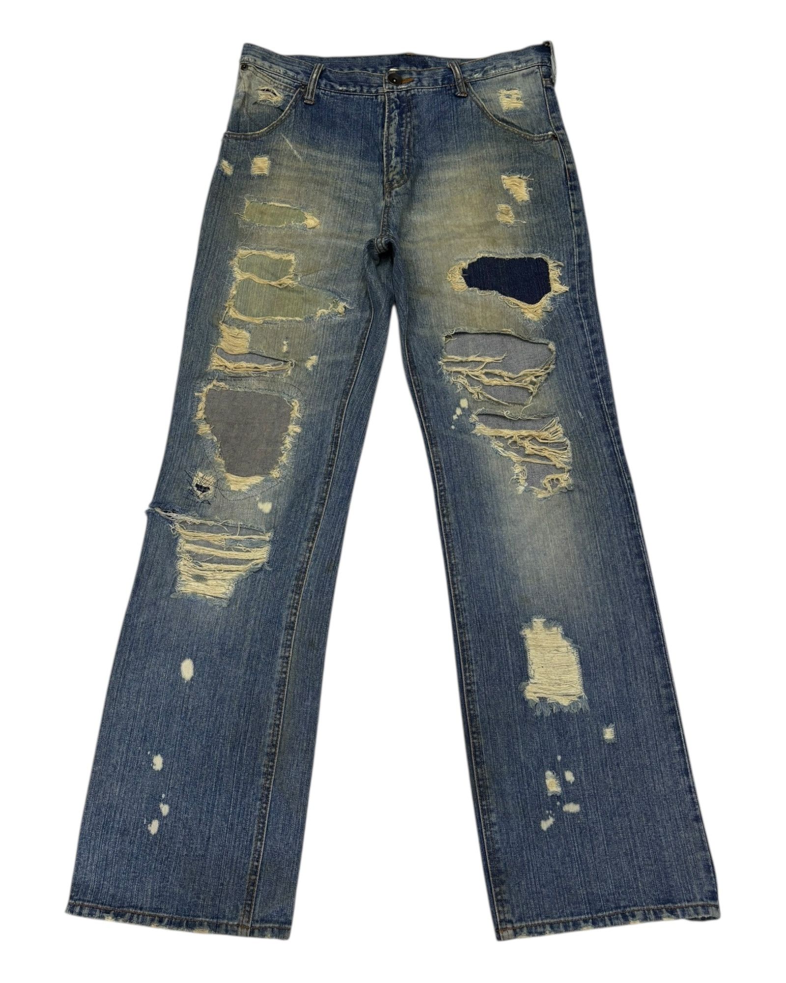 G-Star × Hysteric Glamour × Kapital VINTAGE RARE PATCHWORK DISTRESSED DENIM G LAND JEANS Size US 33 - 1 Thumbnail