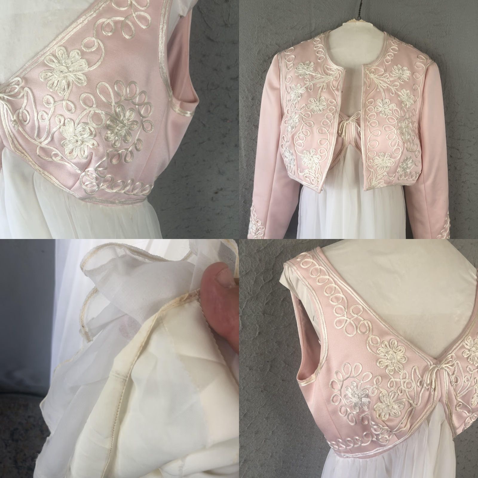 Vintage VINTAGE Jack Bryan Dress Womens Medium Embroidered Gown Jacket Formal 60s Size M / US 6-8 / IT 42-44 - 10 Thumbnail