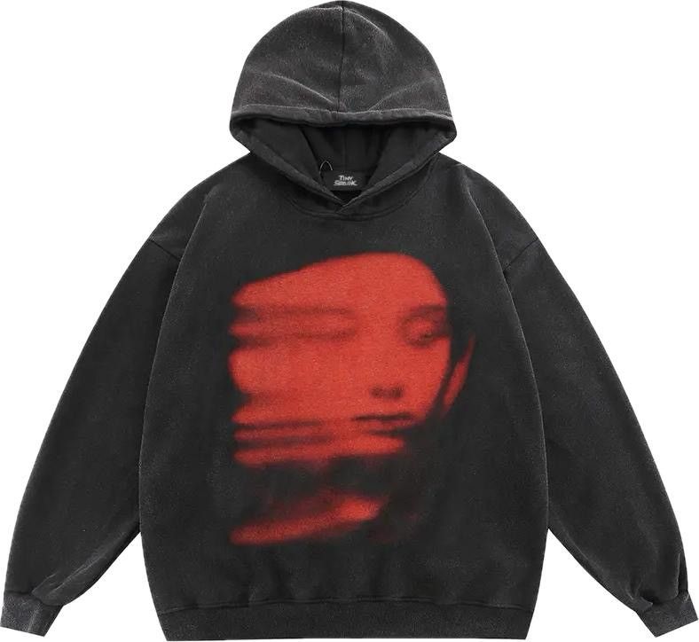 Japanese Brand Face Ghost Shadow Oversize Hoodie Size US M / EU 48-50 / 2 - 1 Thumbnail