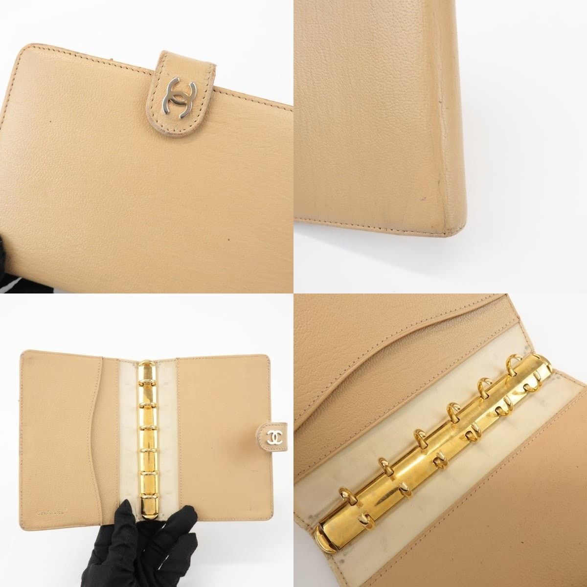 Chanel Chanel CC Logo Calfskin Agenda Cover Beige Size ONE SIZE - 6 Thumbnail