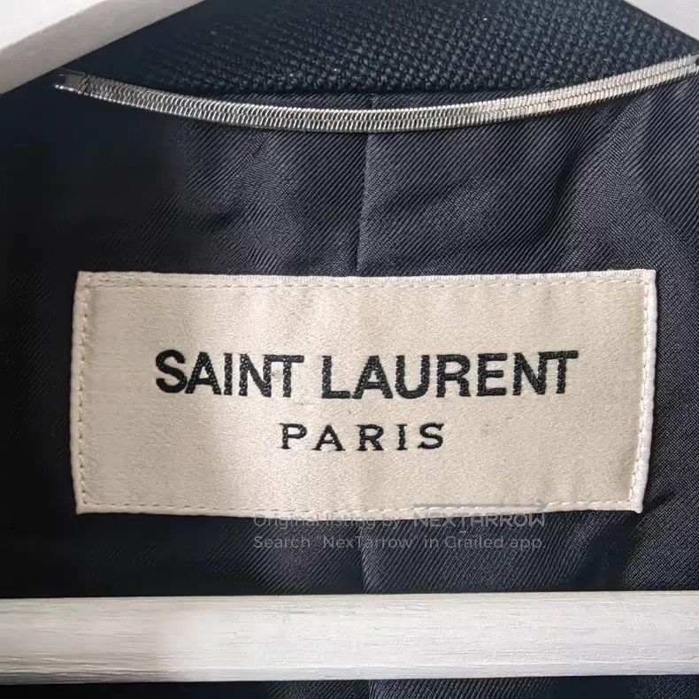 Saint Laurent Paris Saint Laurent Paris Double Breasted Smoking Trench Coat Size US M / EU 48-50 / 2 - 2 Thumbnail